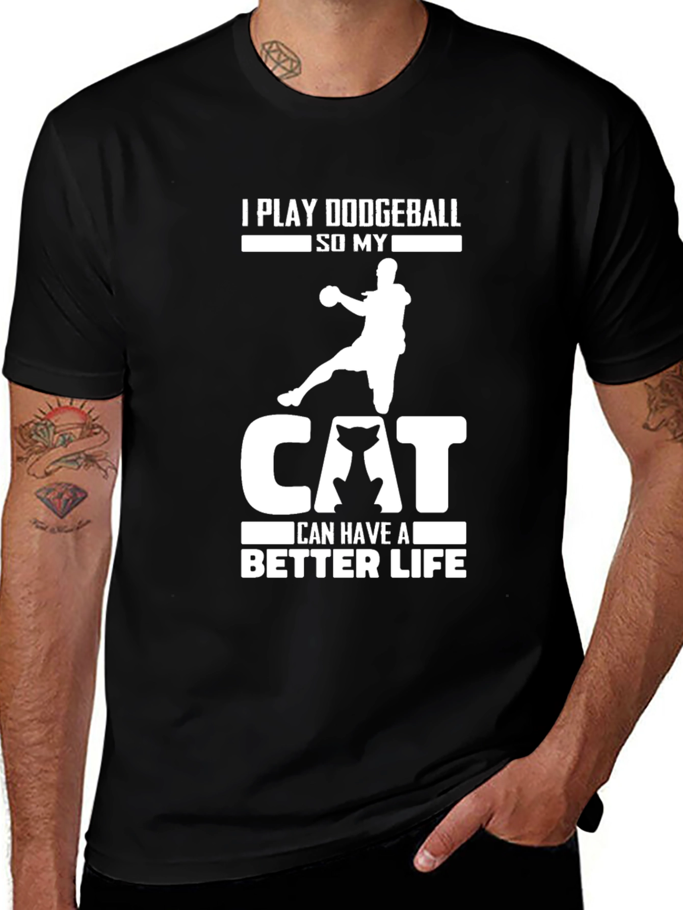 Variant 15 of Dodgeball Cat Lover Graphic T-Shirt
