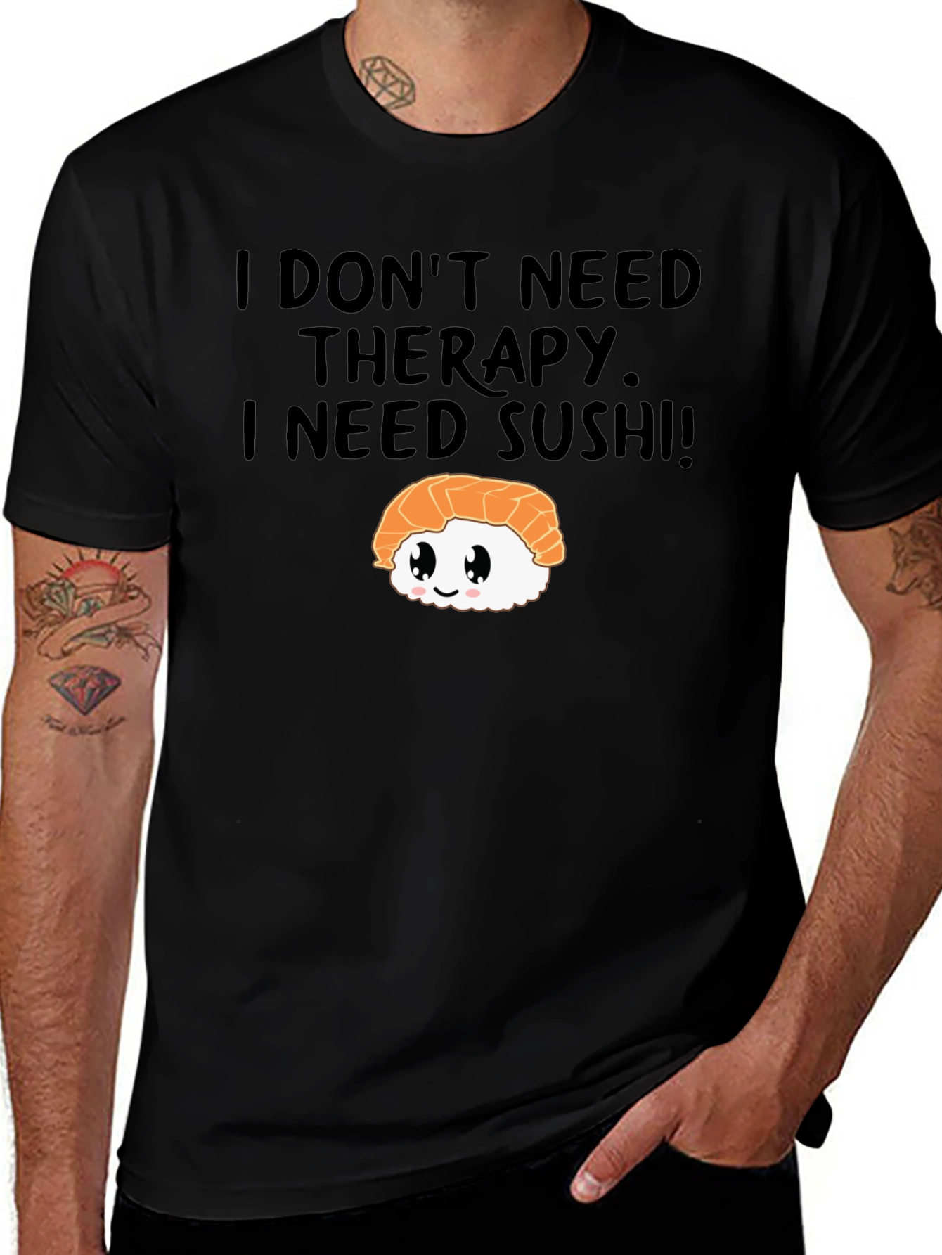 Variant 20 of Sushi Therapy T-Shirt - Funny Foodie Tee