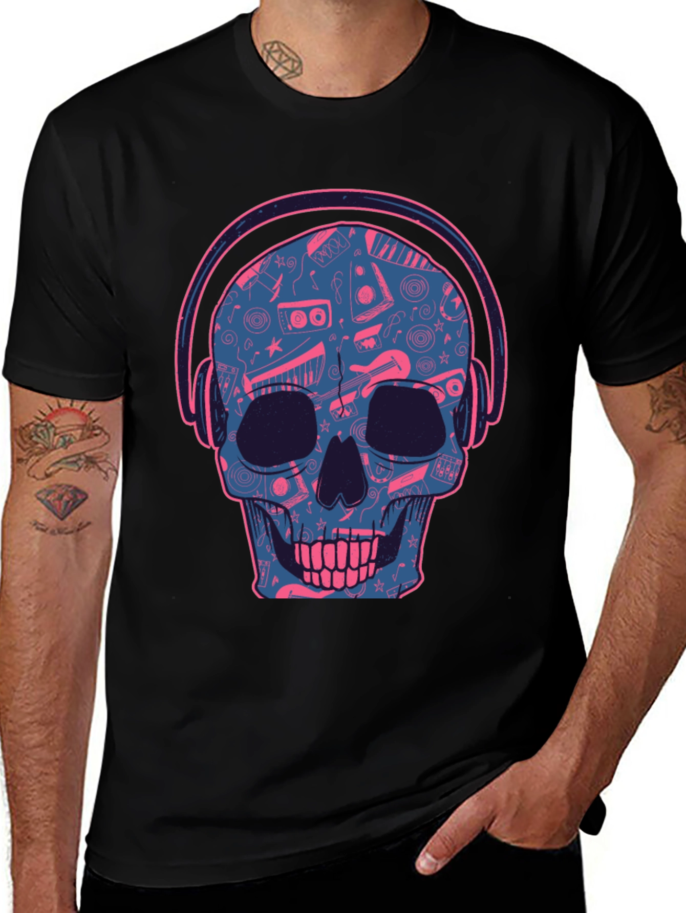Variant 16 of Skull Headphone Graphic Tee