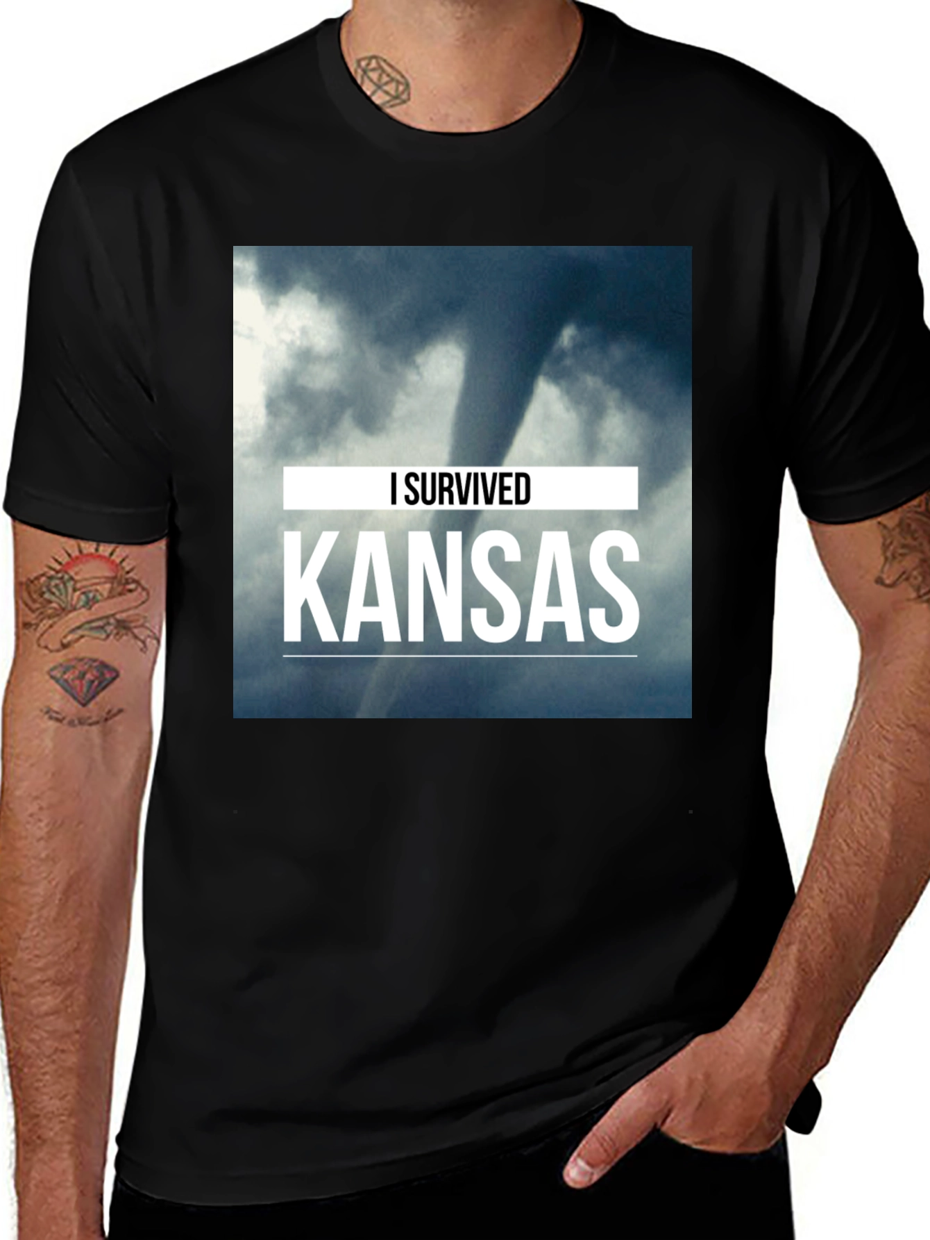 I Survived Kansas Tornado Graphic Tee