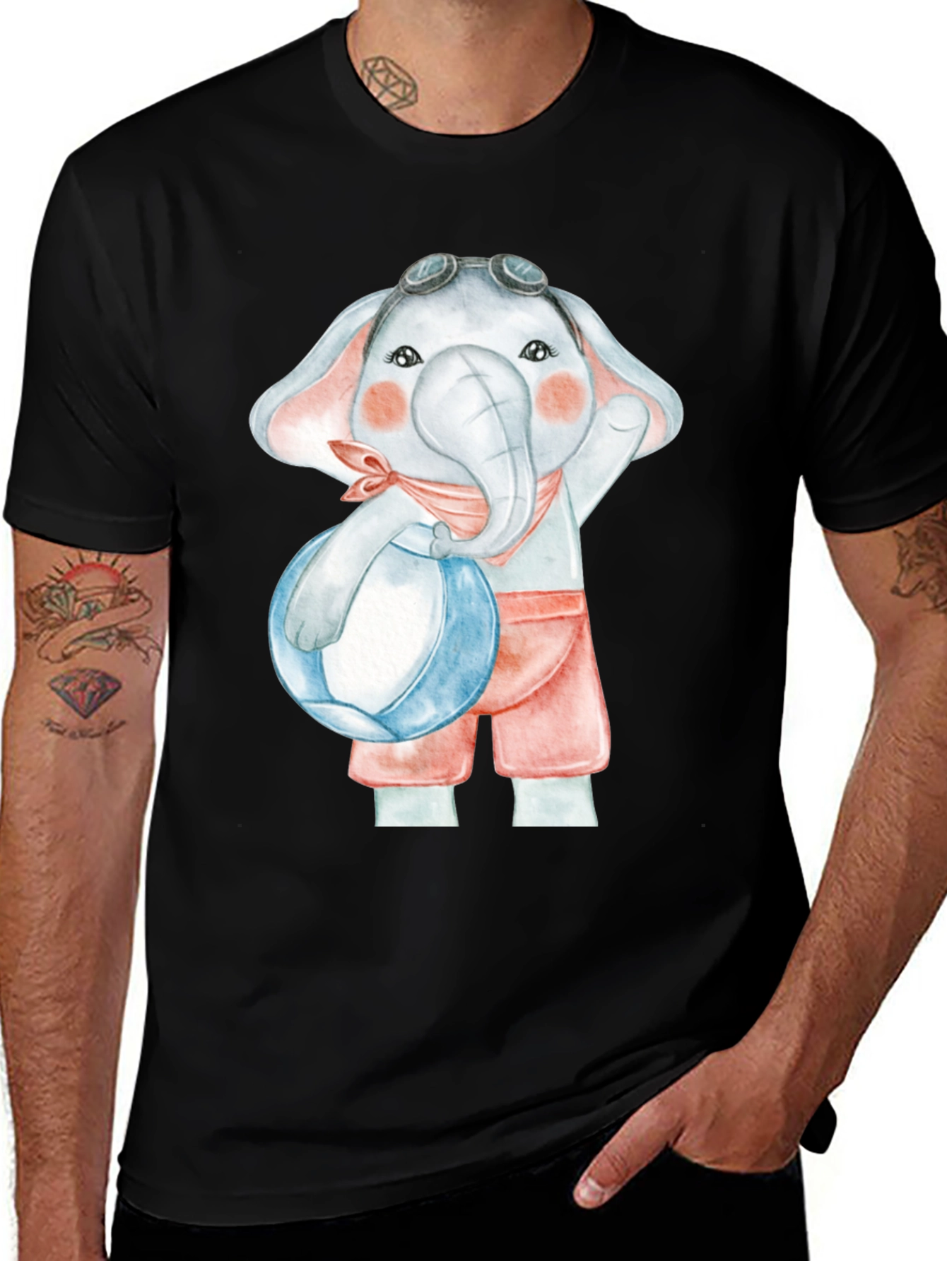 Variant 23 of Elephant Beach Day Graphic Tee - Unisex