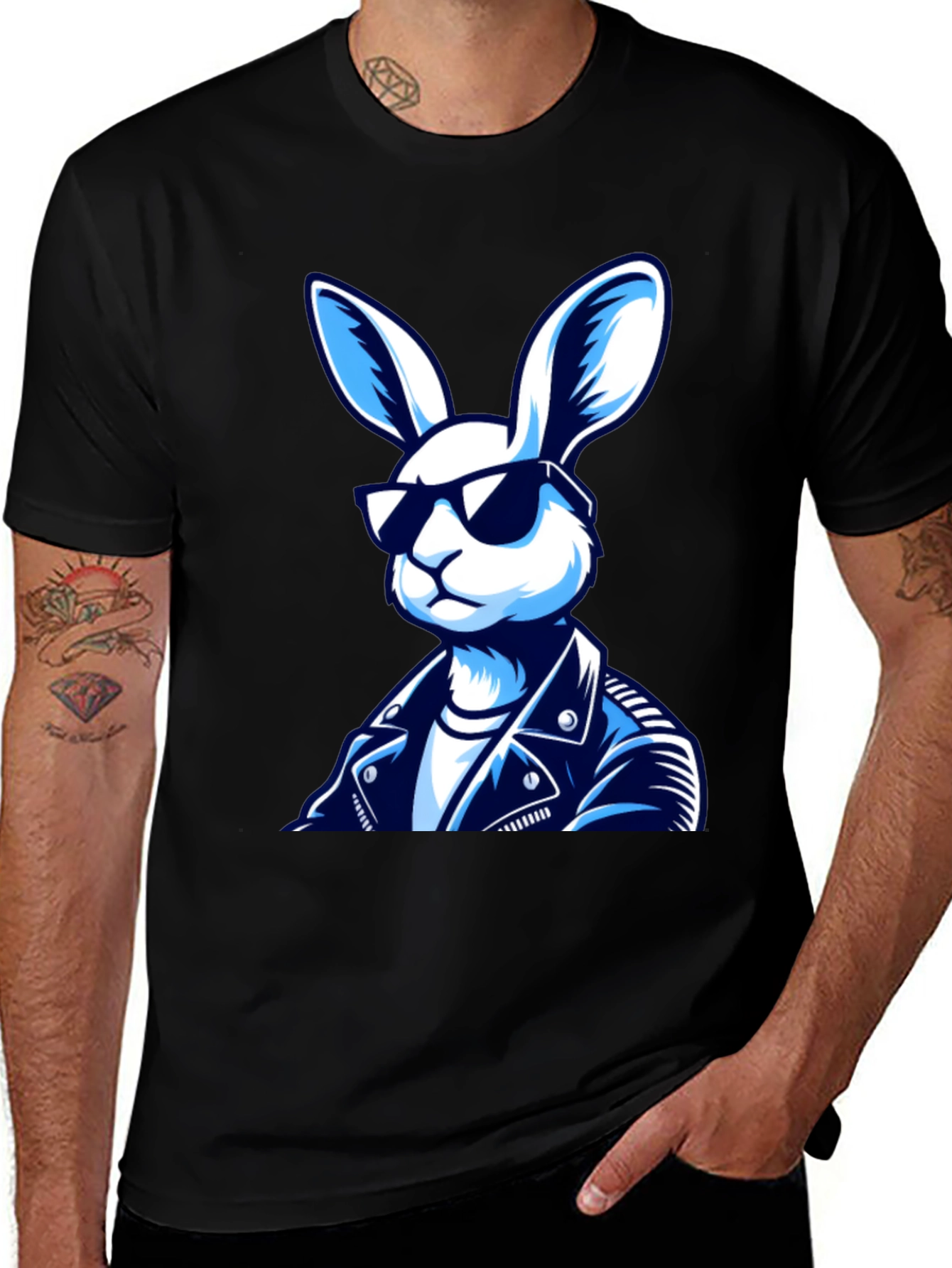 Variant 9 of Cool Rabbit T-Shirt - Black
