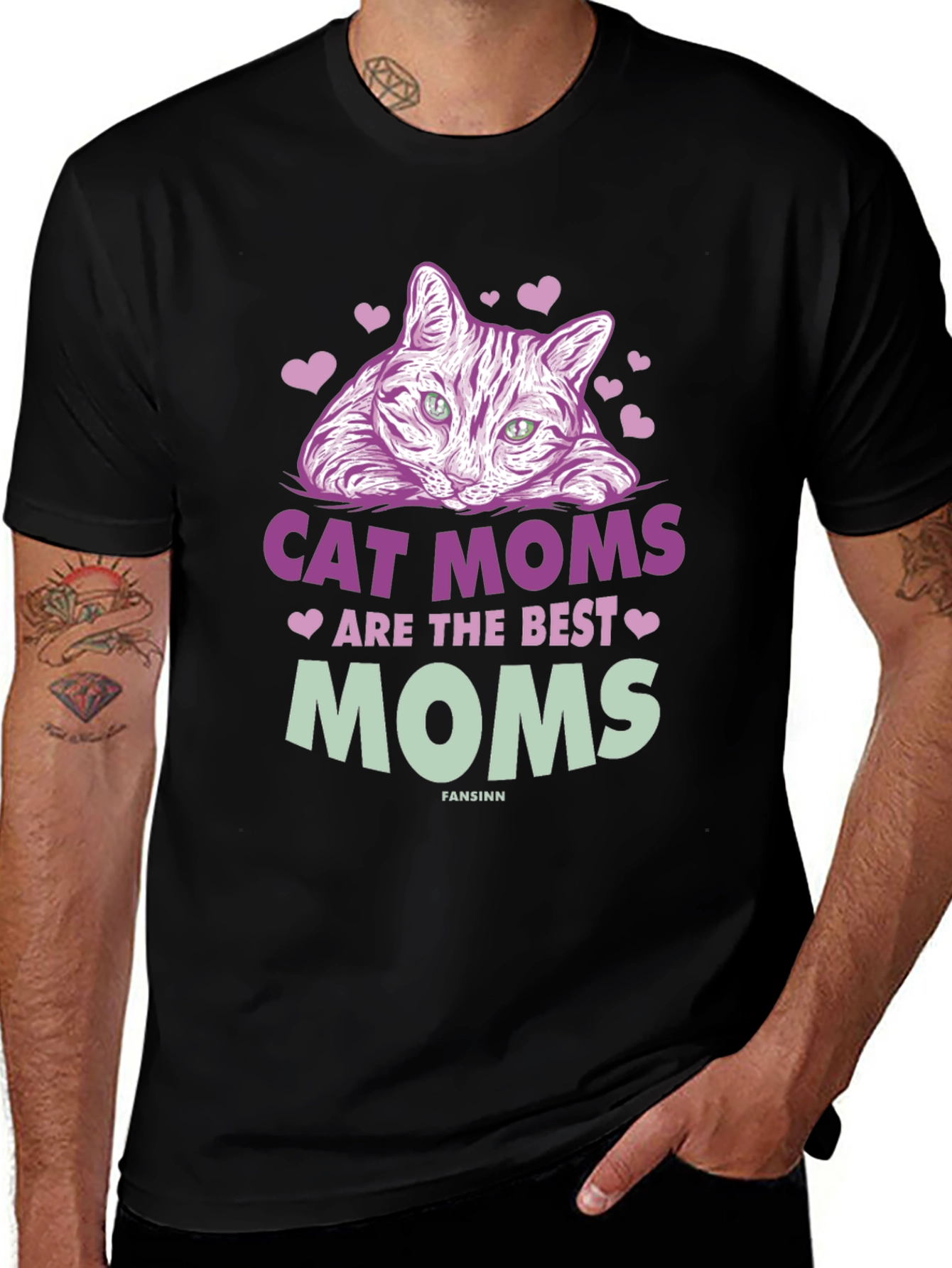 Variant 2 of Cat Moms Best Moms T-Shirt Cute Kitten Tee