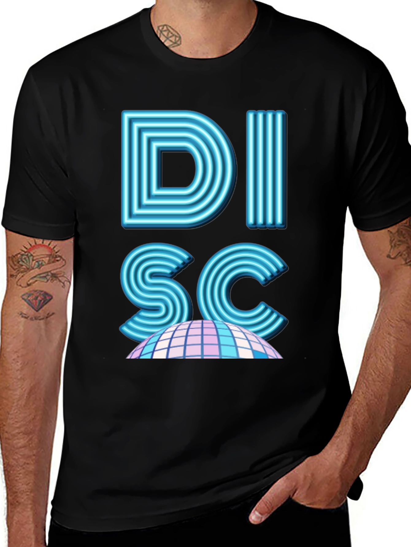 Variant 13 of Retro Disco T-Shirt - Neon Light Design