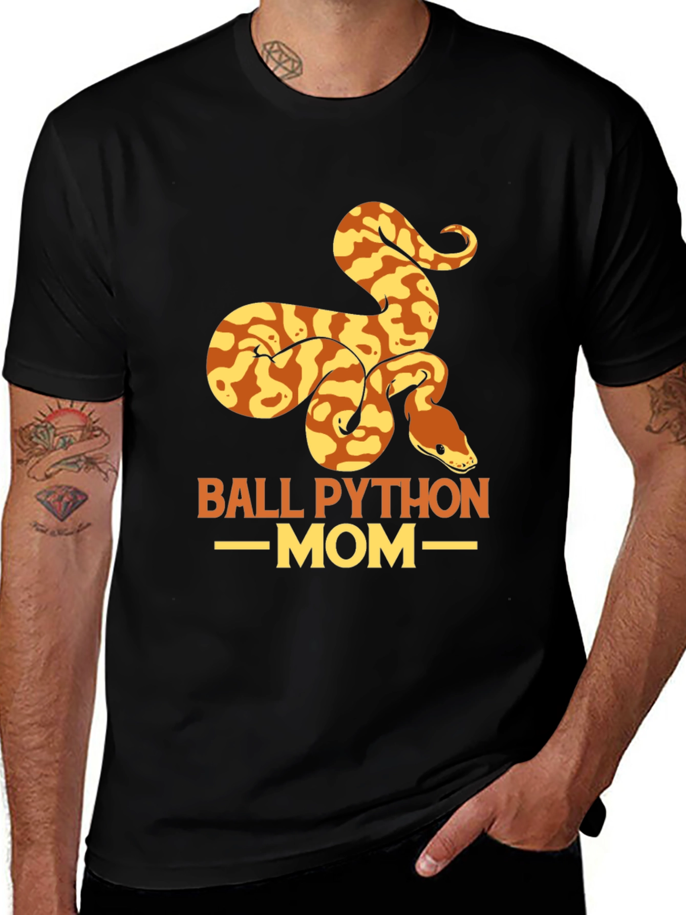 Ball Python Mom Graphic T-Shirt Reptile Lover Tee