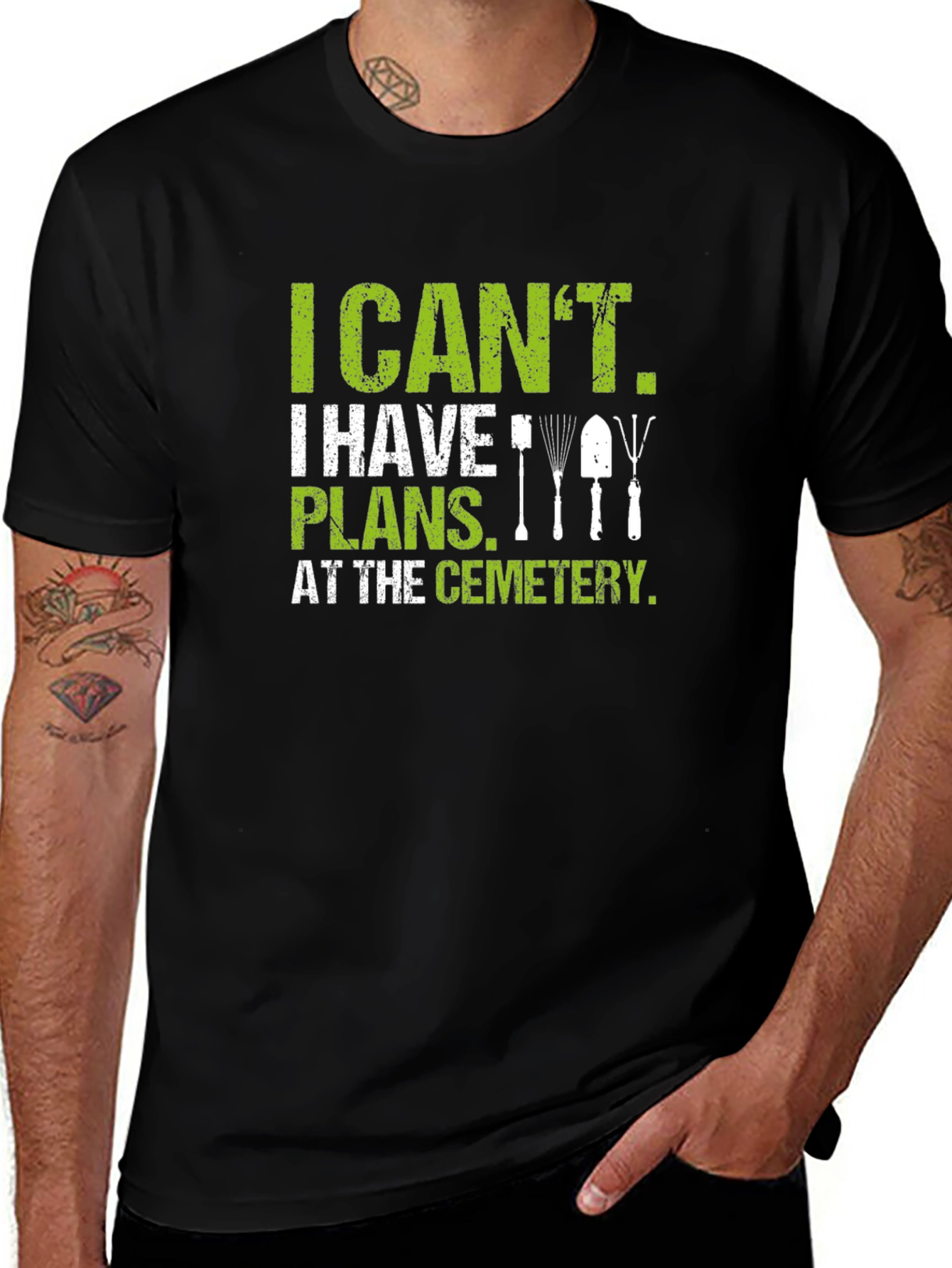 Variant 10 of Cemetery Plans T-Shirt - Gardener Humor Tee