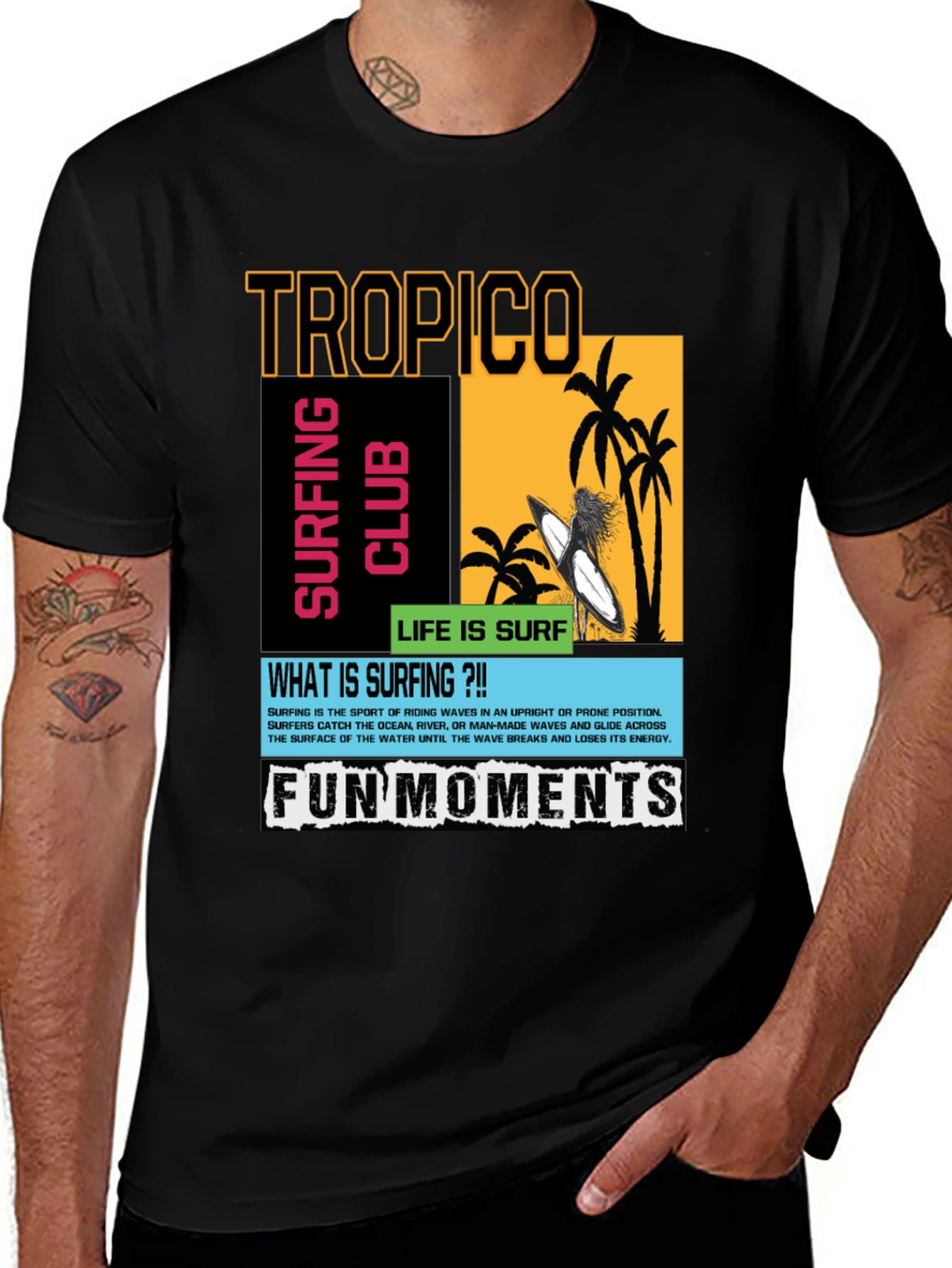 Tropico Surfing Club Graphic T-Shirt - Fun Moments Tee