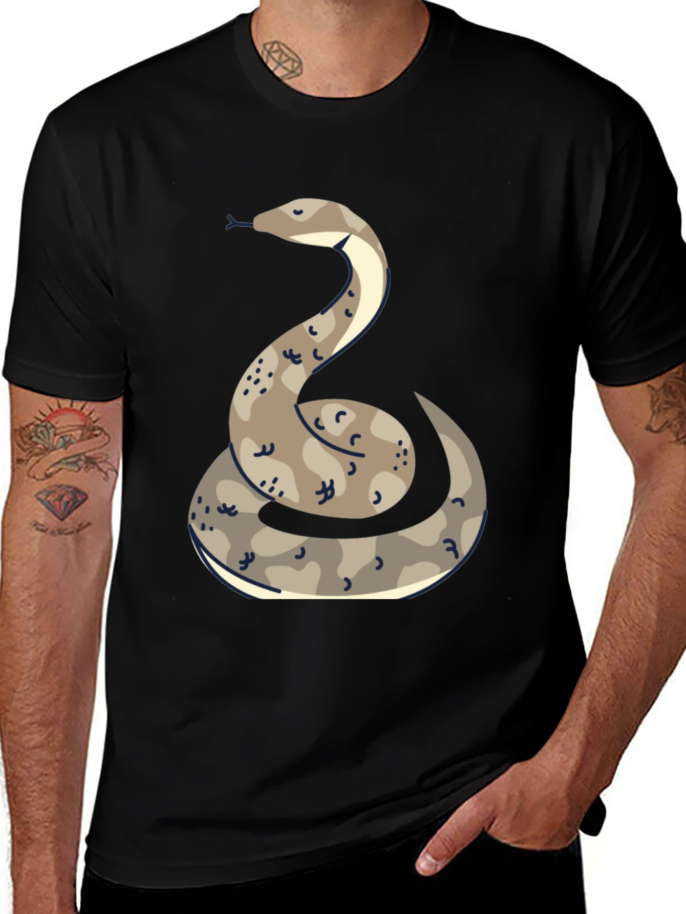 Variant 24 of Snake Graphic Tee - Reptile Lover Shirt