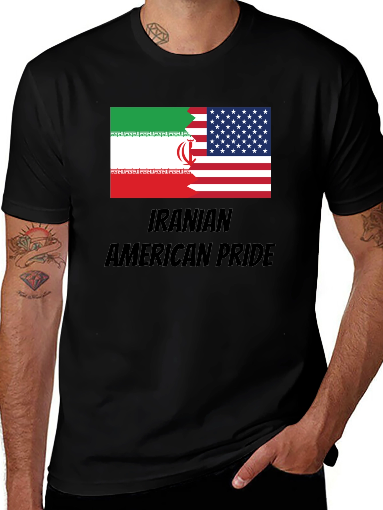 Iranian American Pride Graphic T-Shirt