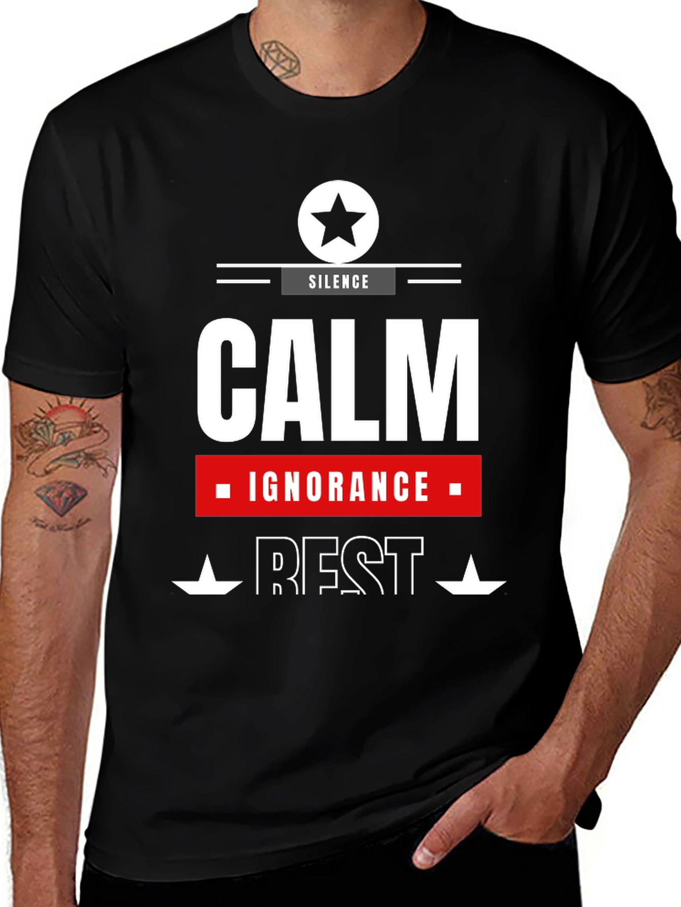 Variant 28 of Calm Ignorance Rest Graphic T-Shirt