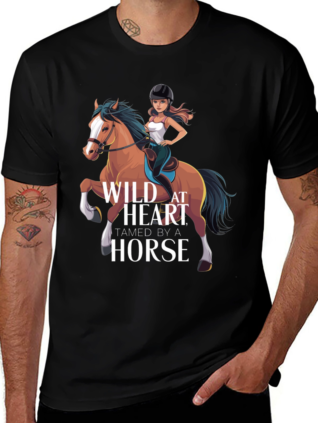 Variant 18 of Wild at Heart Horse Lover T-Shirt