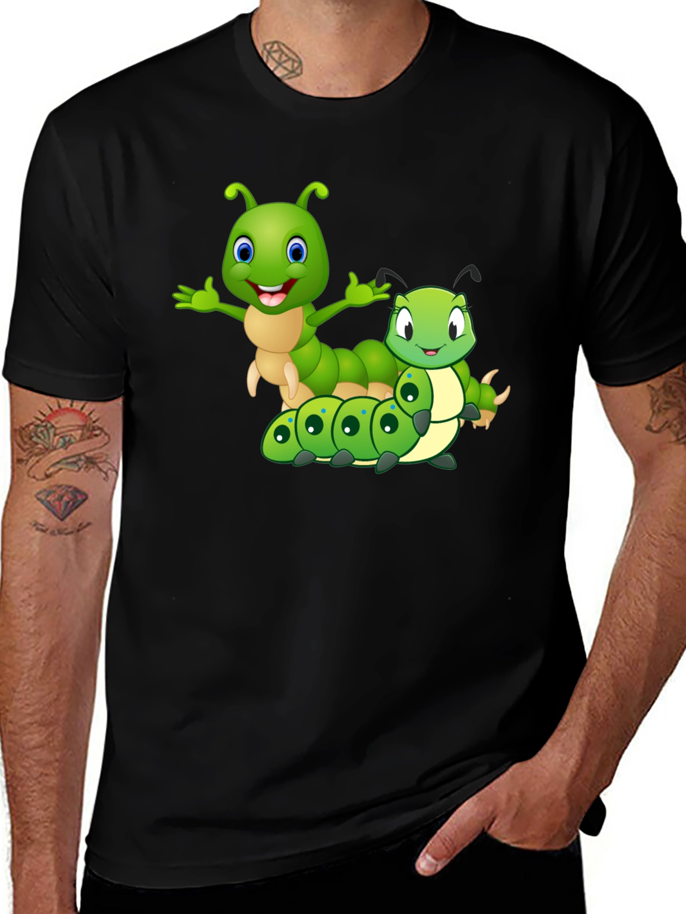Variant 17 of Cartoon Caterpillar Graphic T-Shirt
