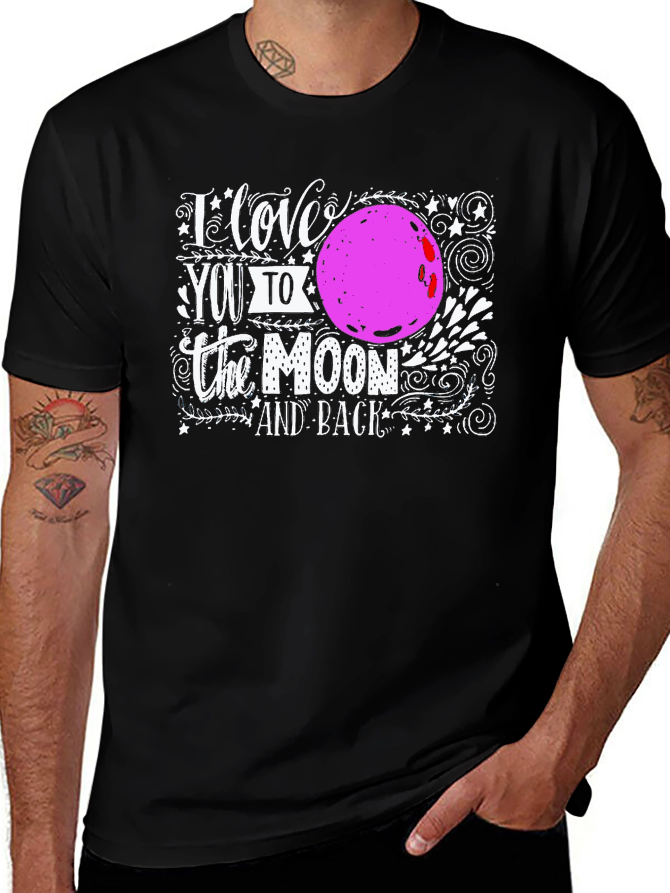 Variant 17 of I Love You to the Moon and Back Graphic Tee