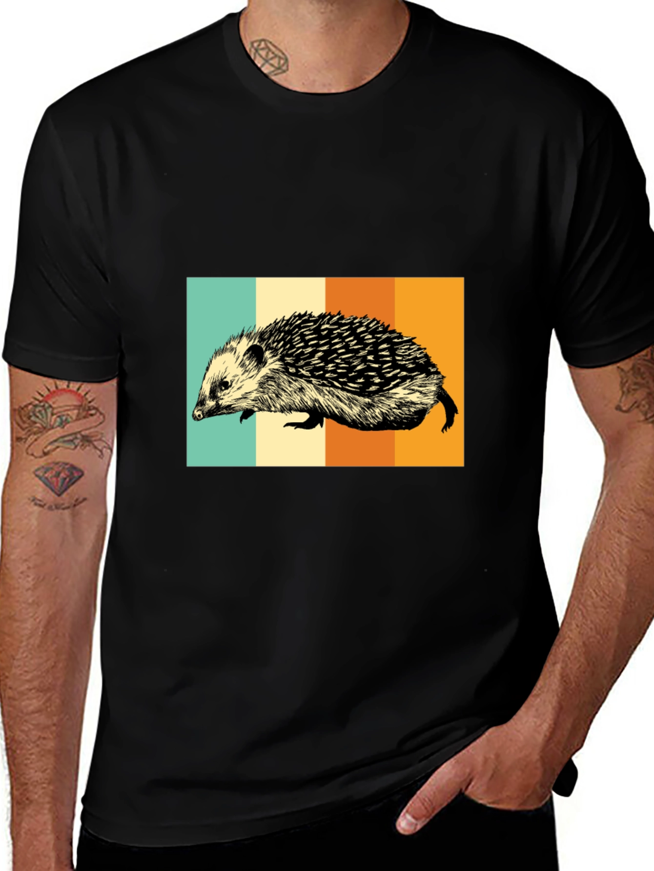 Variant 24 of Retro Hedgehog Graphic Tee - Unique Design