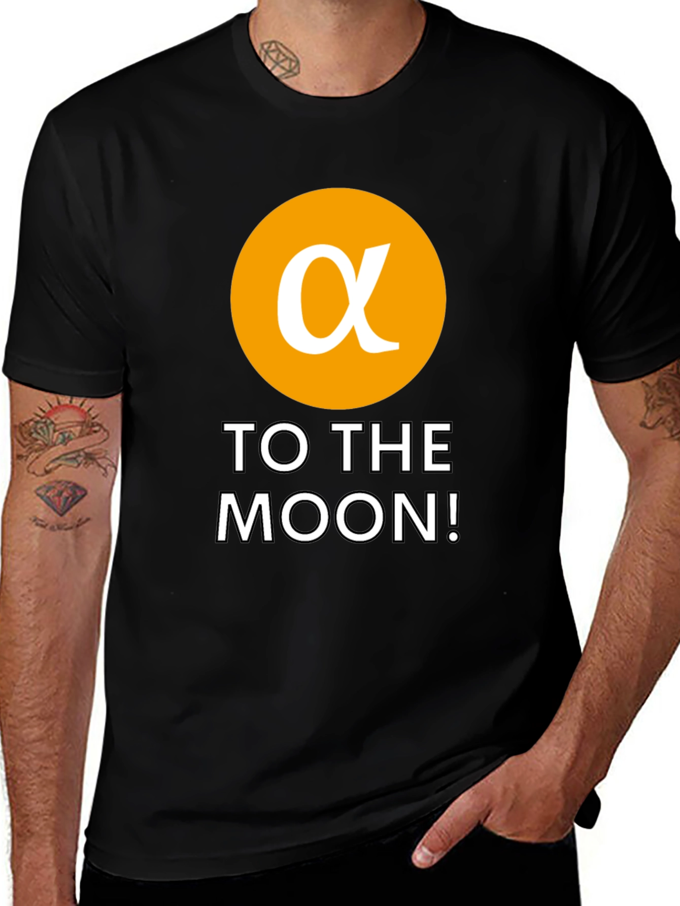 Alpha Crypto 'To The Moon' Black T-Shirt
