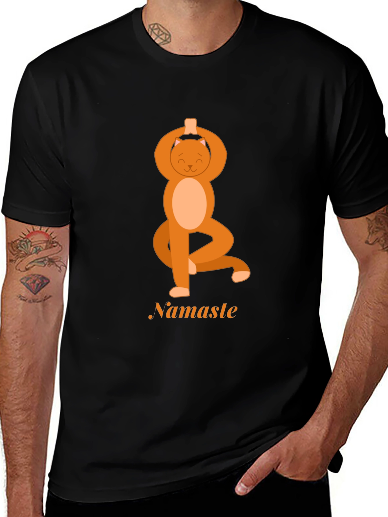 Variant 12 of Yoga Cat Namaste Graphic Tee - Unisex