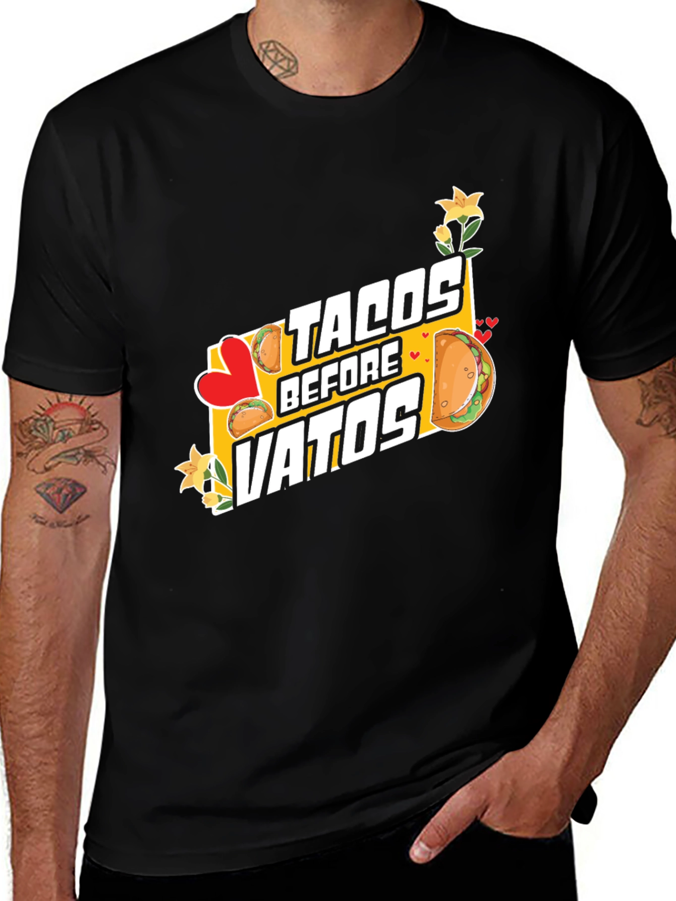 Tacos Before Vatos Graphic Tee