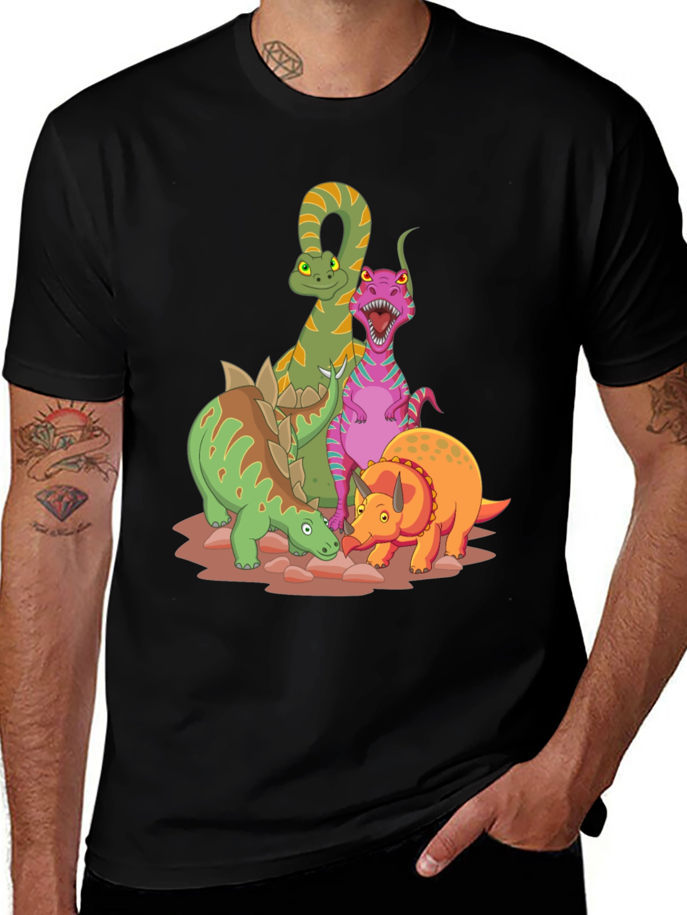 Variant 13 of Dinosaur Crew Graphic Tee - Fun & Unique Design