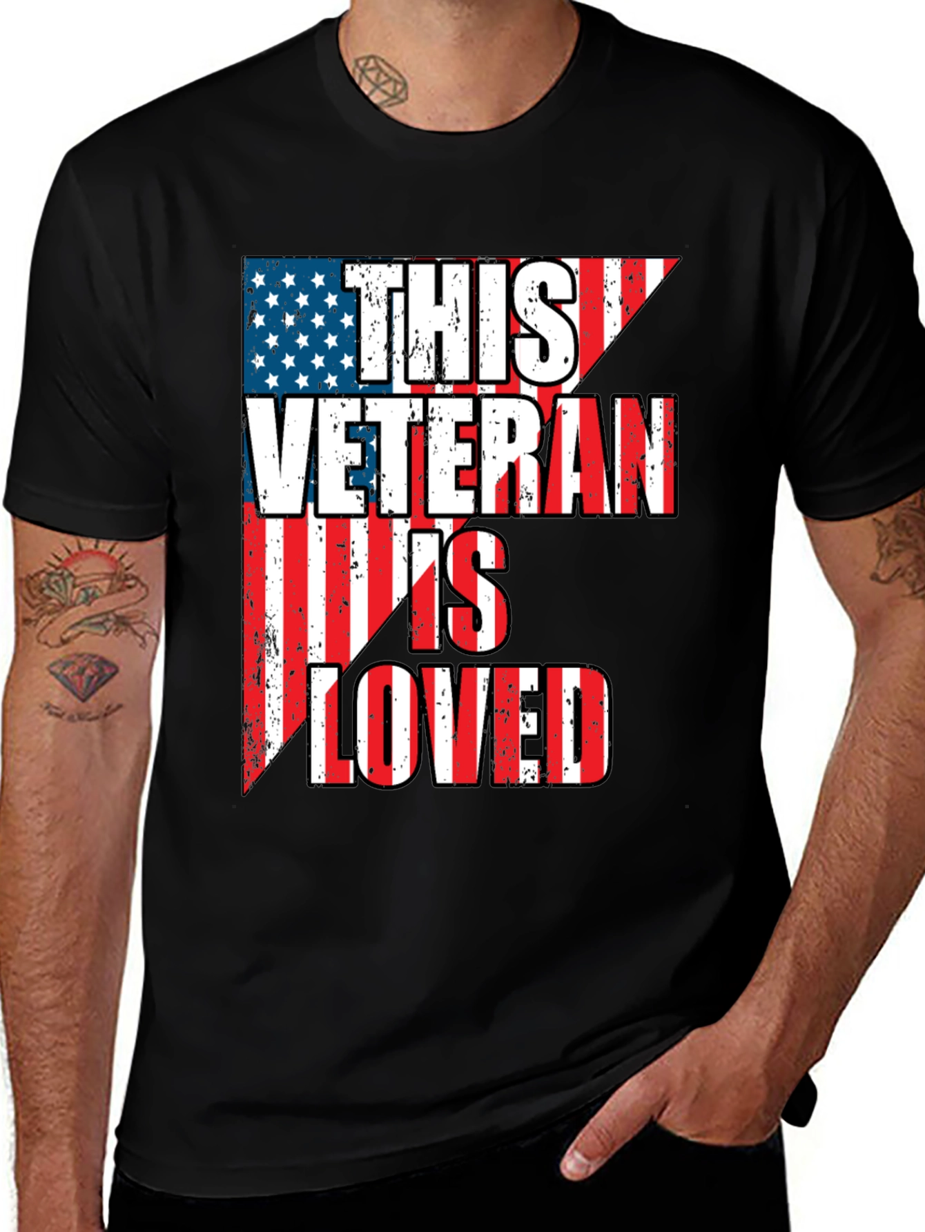 Patriotic Veteran T-Shirt - This Veteran Is Loved!