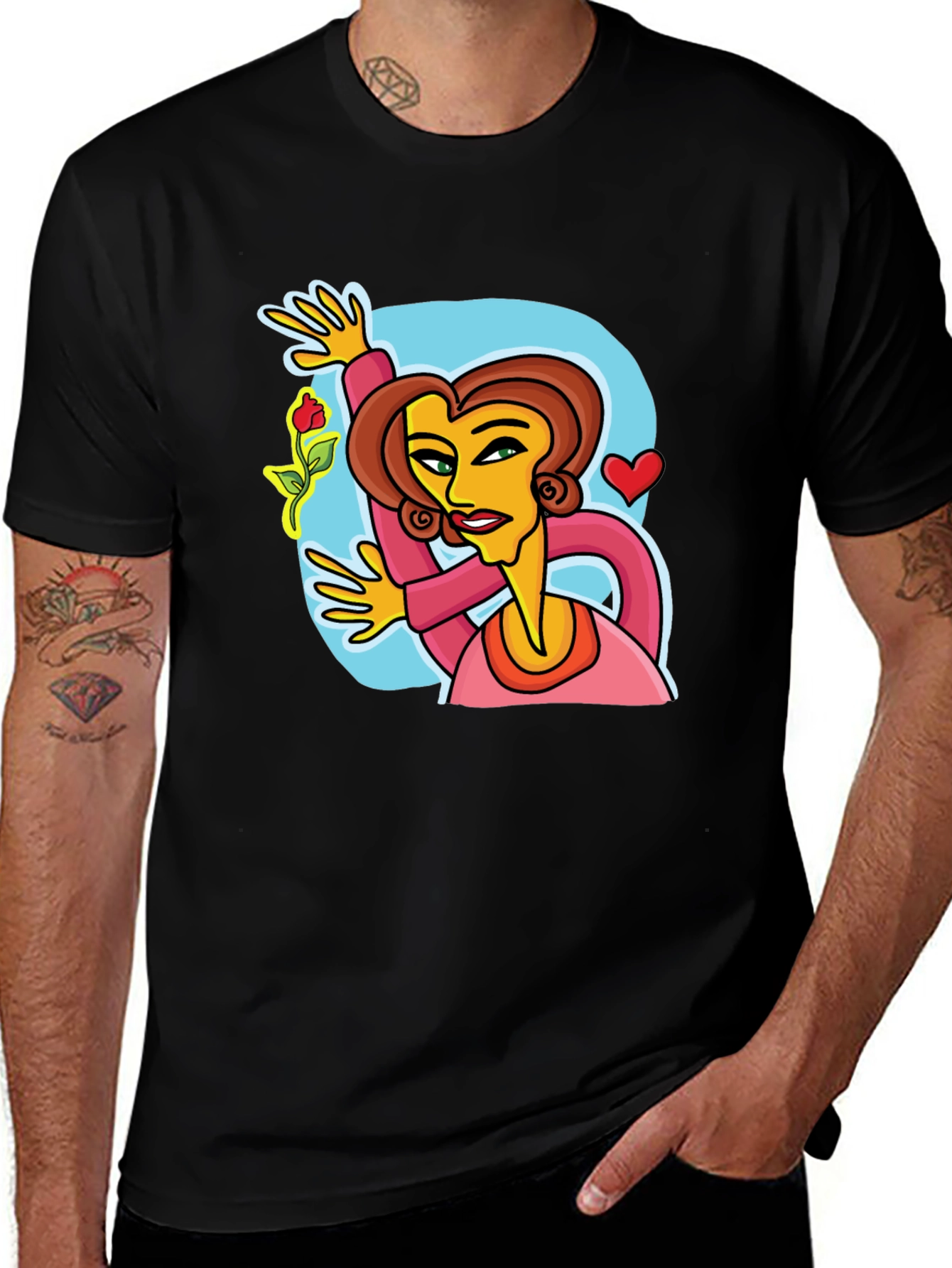 Variant 12 of Cartoon Woman T-Shirt - Unique Graphic Tee