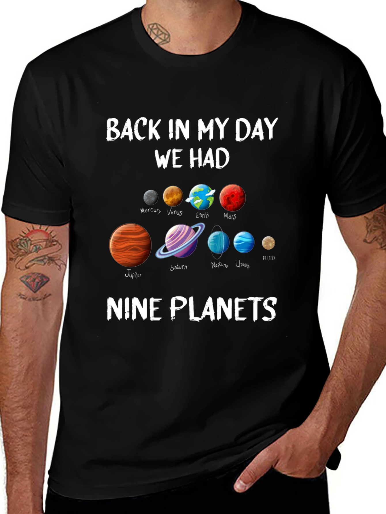 Variant 6 of Retro Nine Planets T-Shirt - Astronomy Space Tee