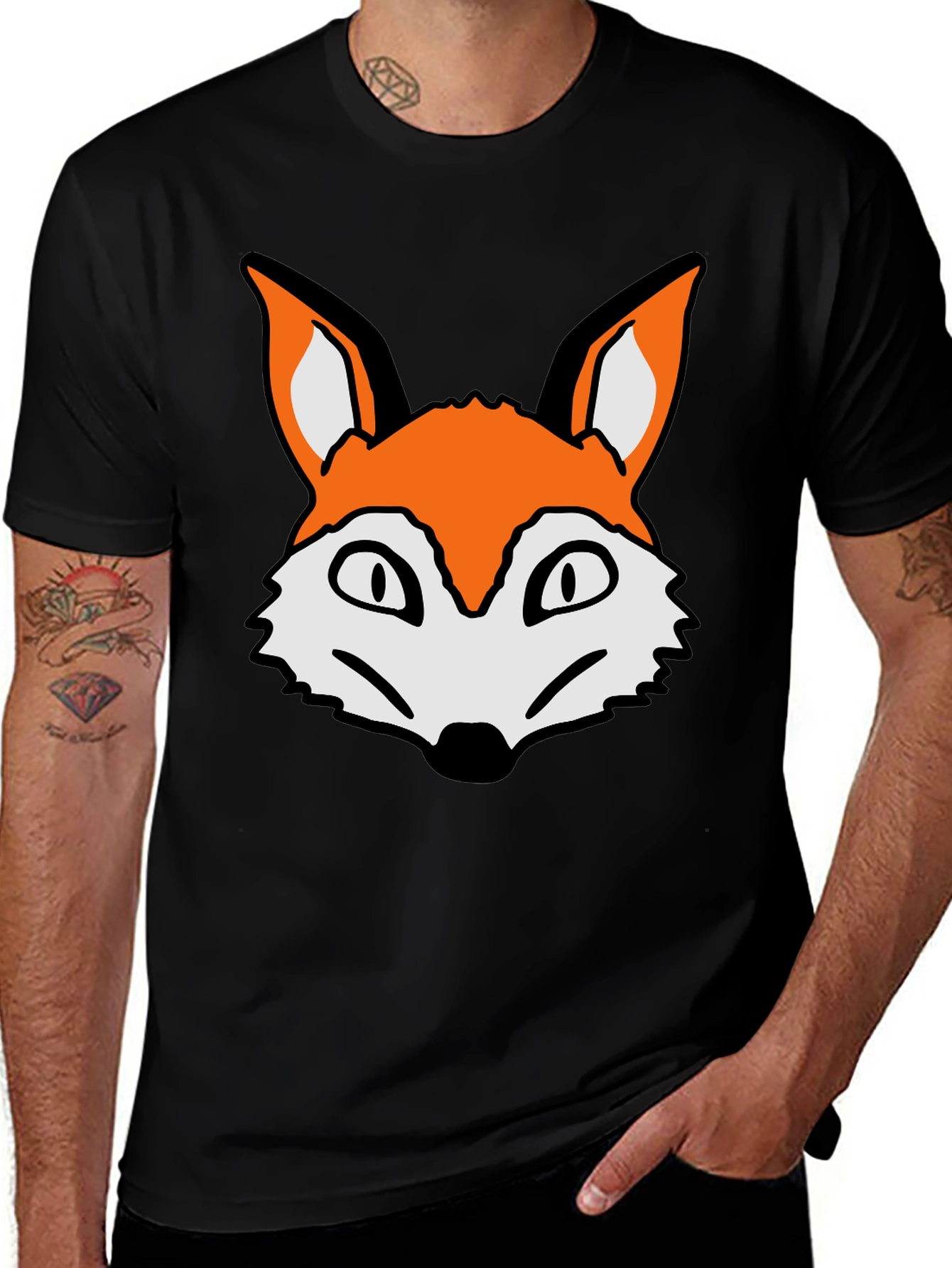 Variant 13 of Fox Graphic T-Shirt - Casual Black Tee