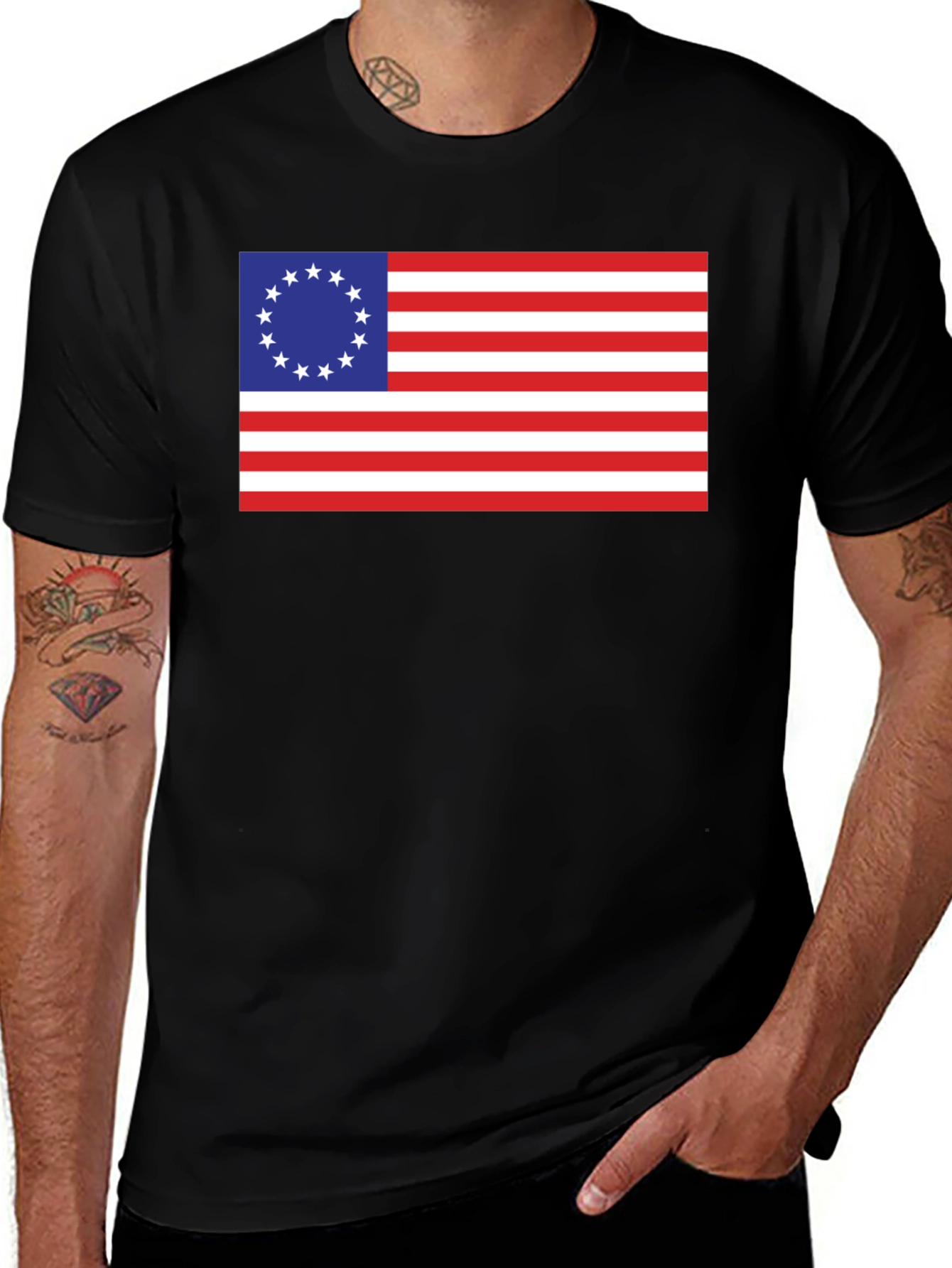 Variant 19 of Betsy Ross Flag Graphic Tee