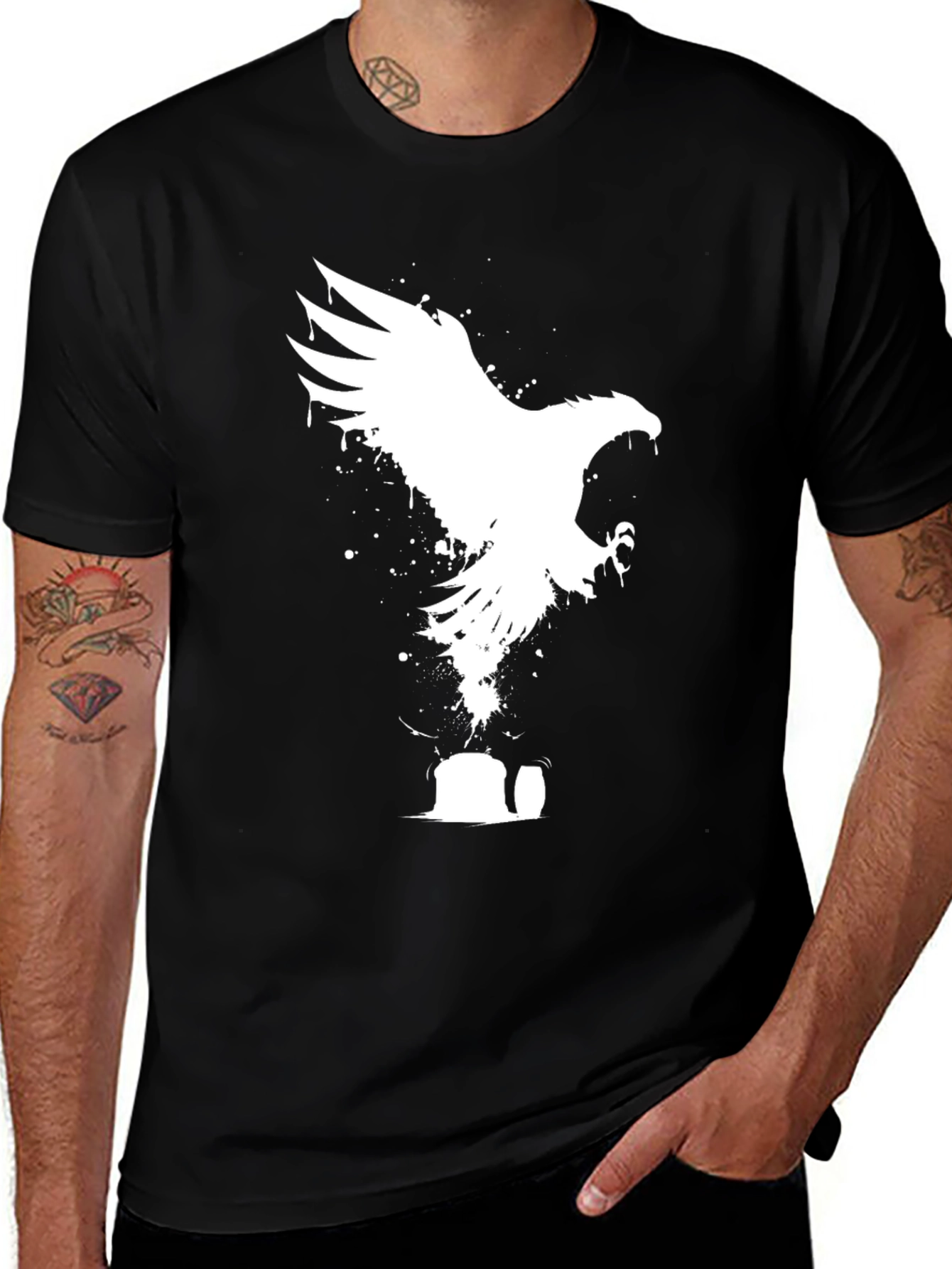Variant 9 of Eagle Graphic Tee - Black
