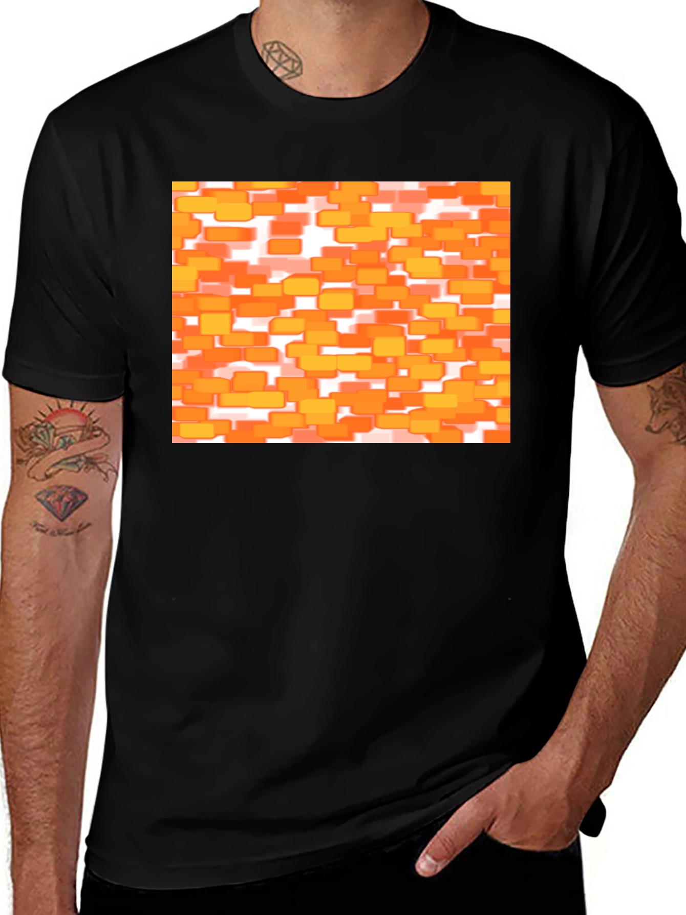 Variant 8 of Retro Orange Brick T-Shirt