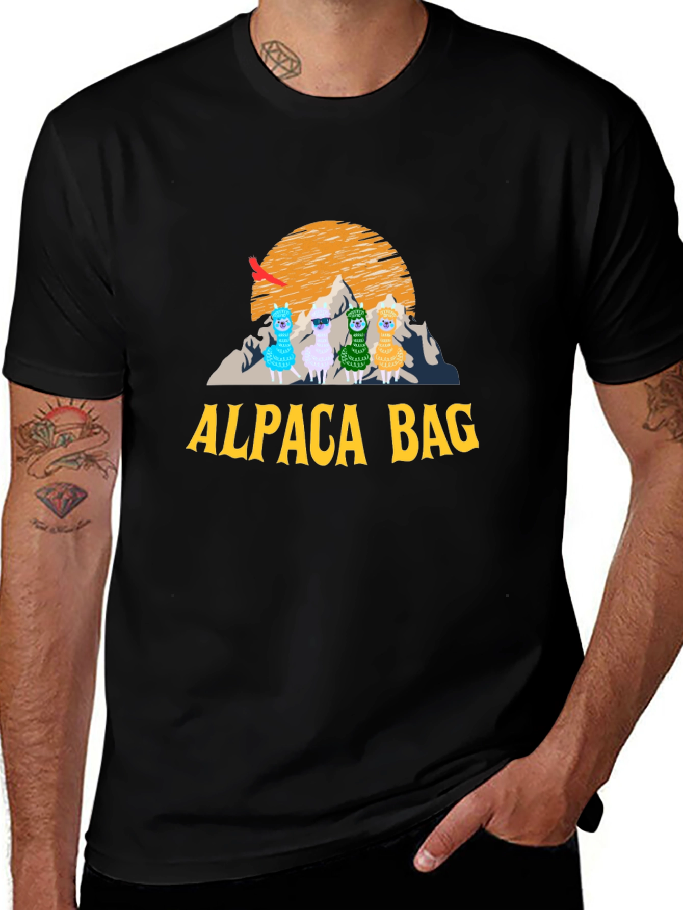 Variant 13 of Alpaca Bag Graphic T-Shirt - Stylish Cotton Tee