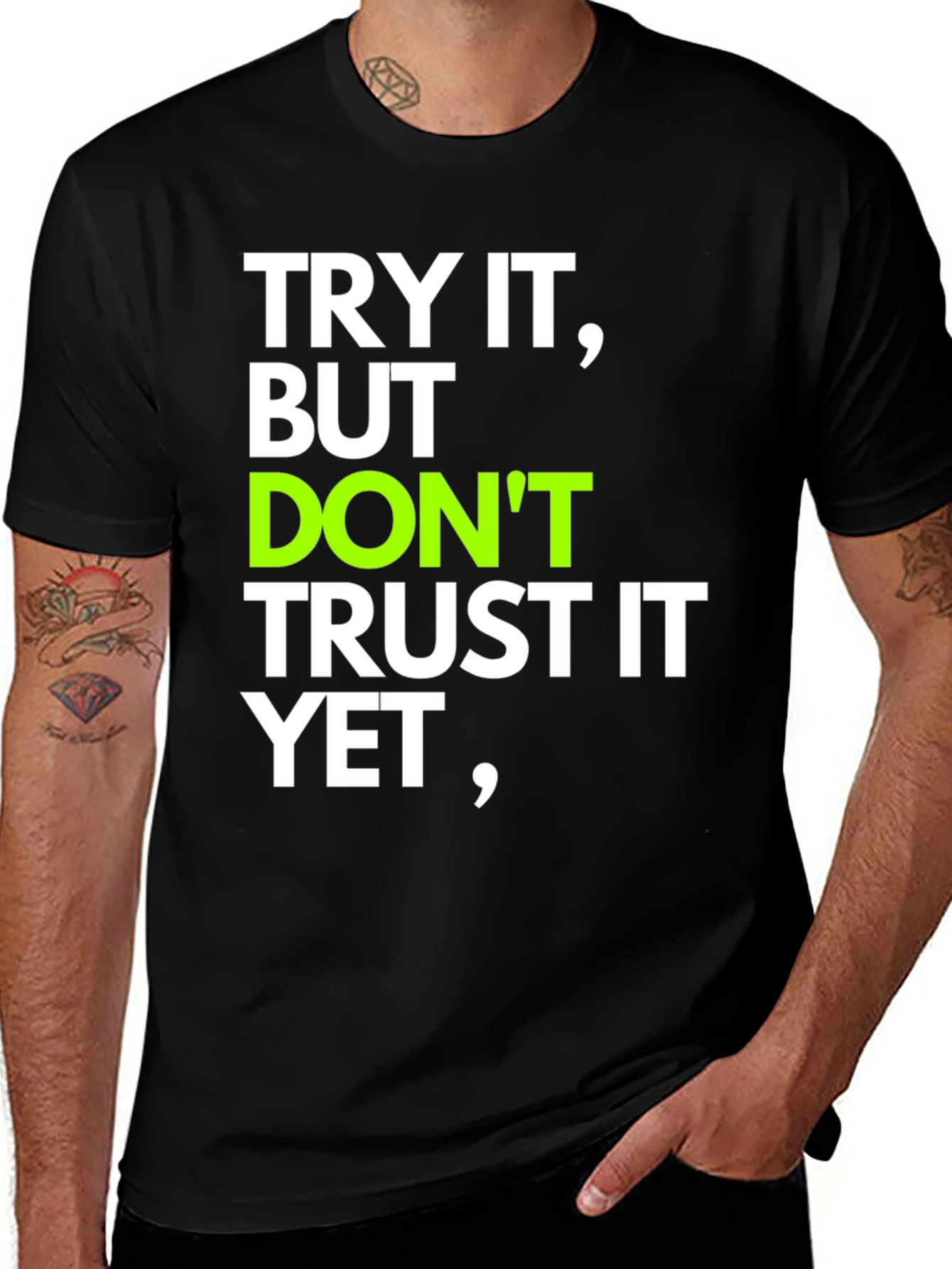 Variant 23 of Try It T-Shirt: Motivational Quote Tee