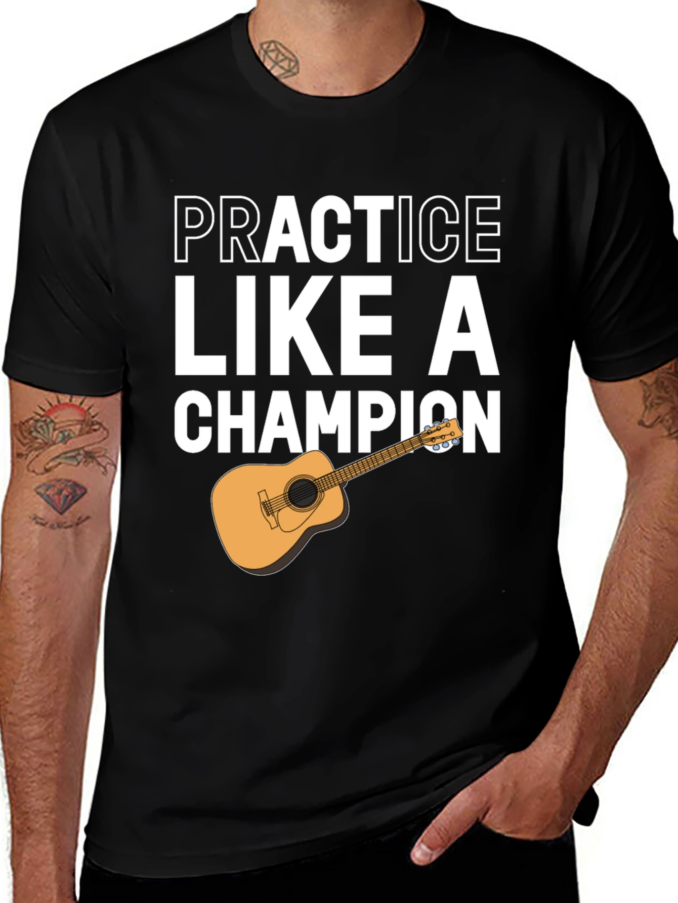 Variant 13 of Practice Like a Champion Guitarist T-Shirt
