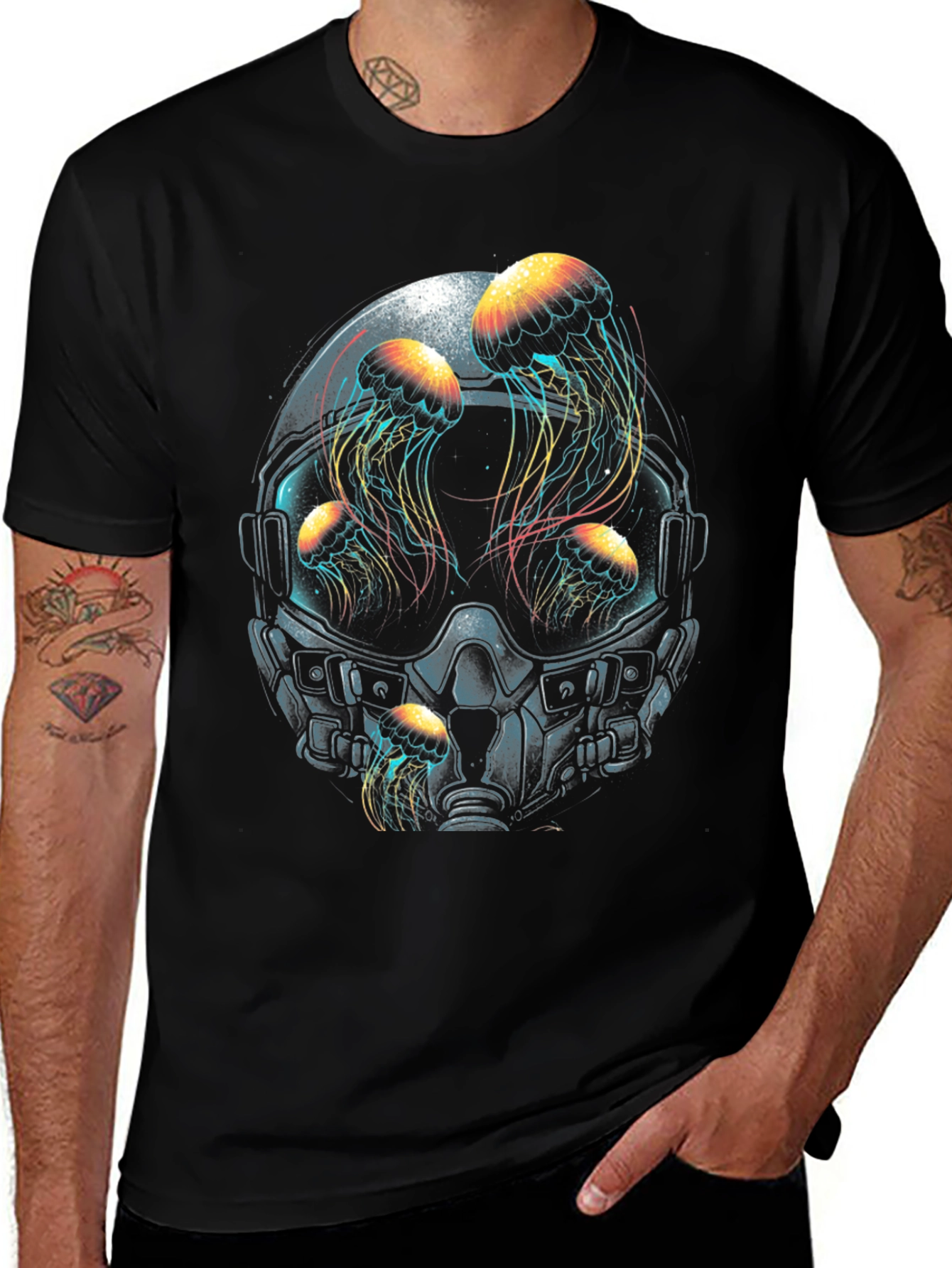 Jellyfish Pilot T-Shirt - Unique Graphic Tee