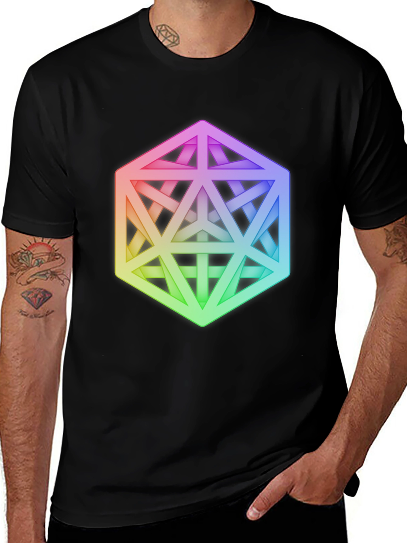 Variant 11 of Geometric Illusion Tee - Modern Art Graphic Print