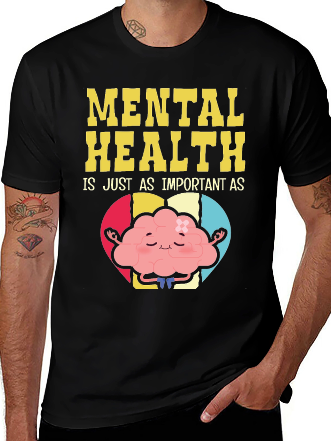 Variant 8 of Mental Health Awareness T-Shirt - Brain Yoga Design