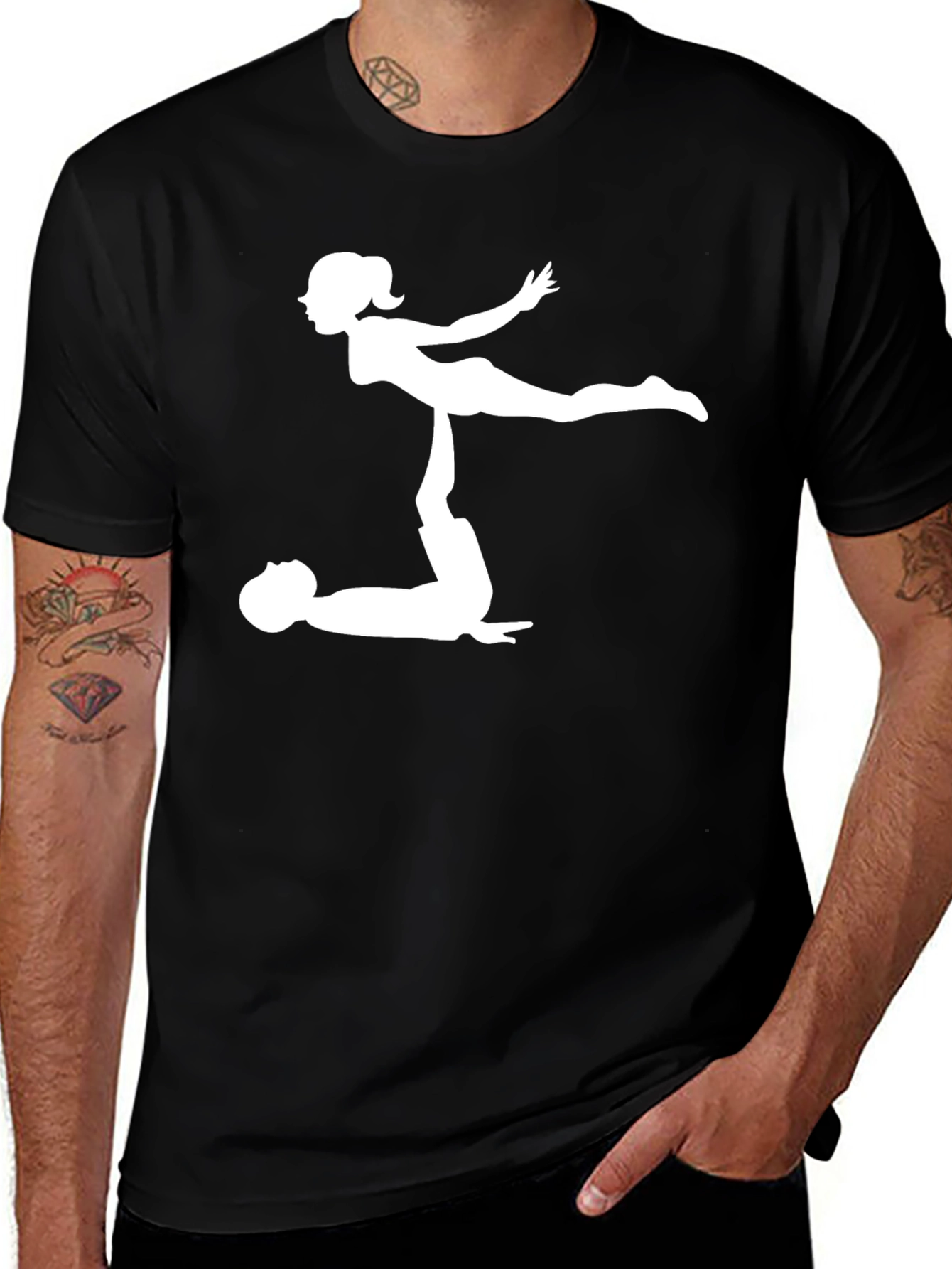 Variant 6 of Acro Yoga Graphic Tee - Black