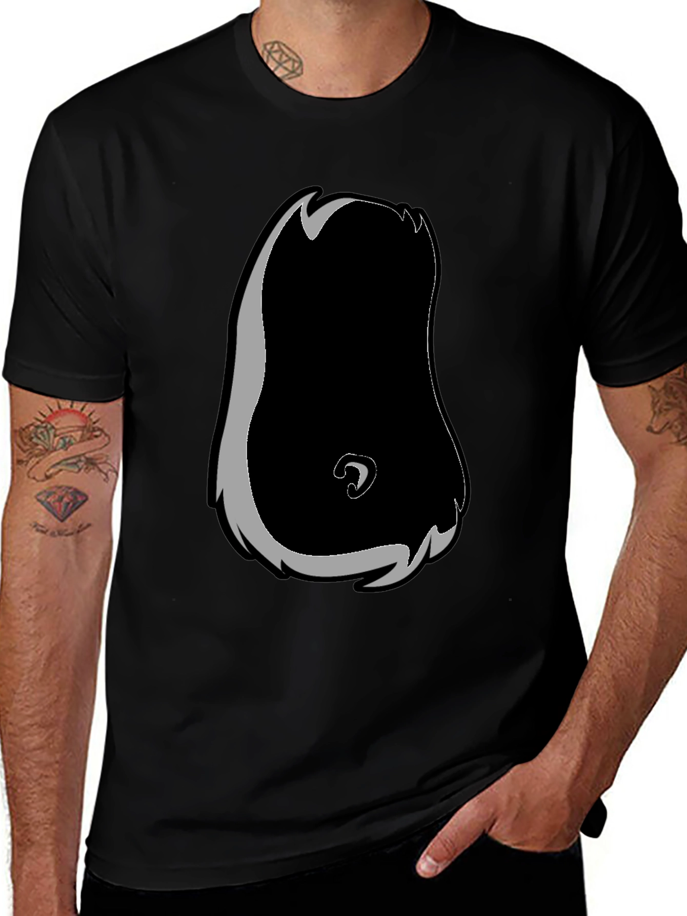 Variant 23 of Humorous Cartoon Silhouette T-Shirt