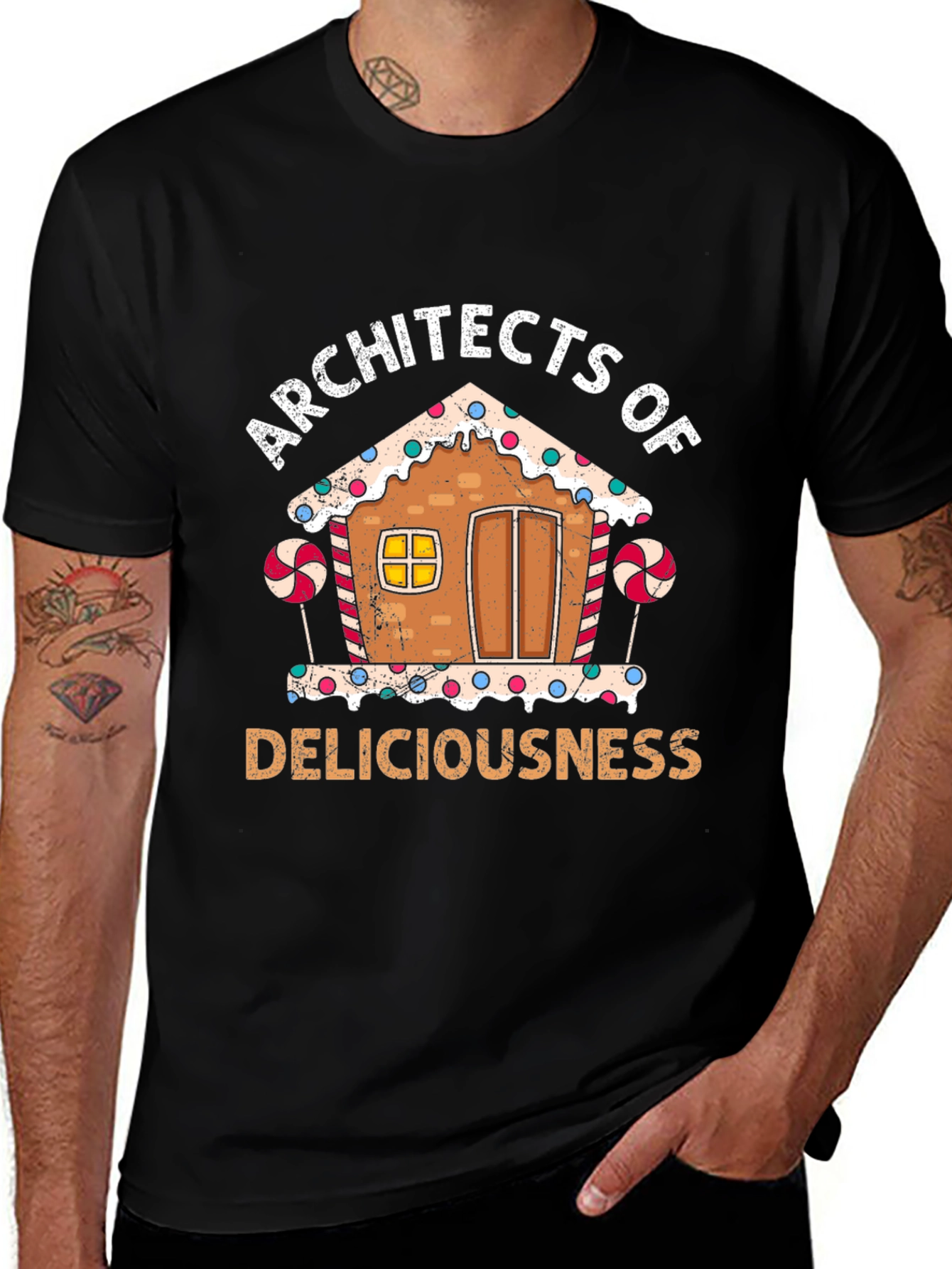 Black Architects of Deliciousness Gingerbread House T-Shirt main image