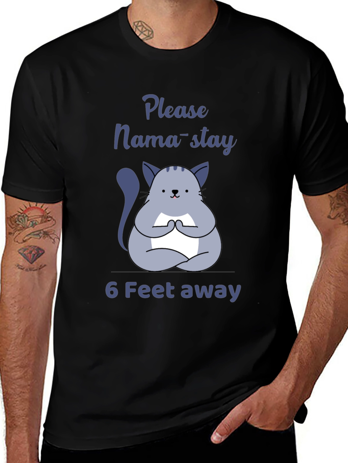 Variant 25 of Nama-stay 6 Feet Away Graphic T-Shirt