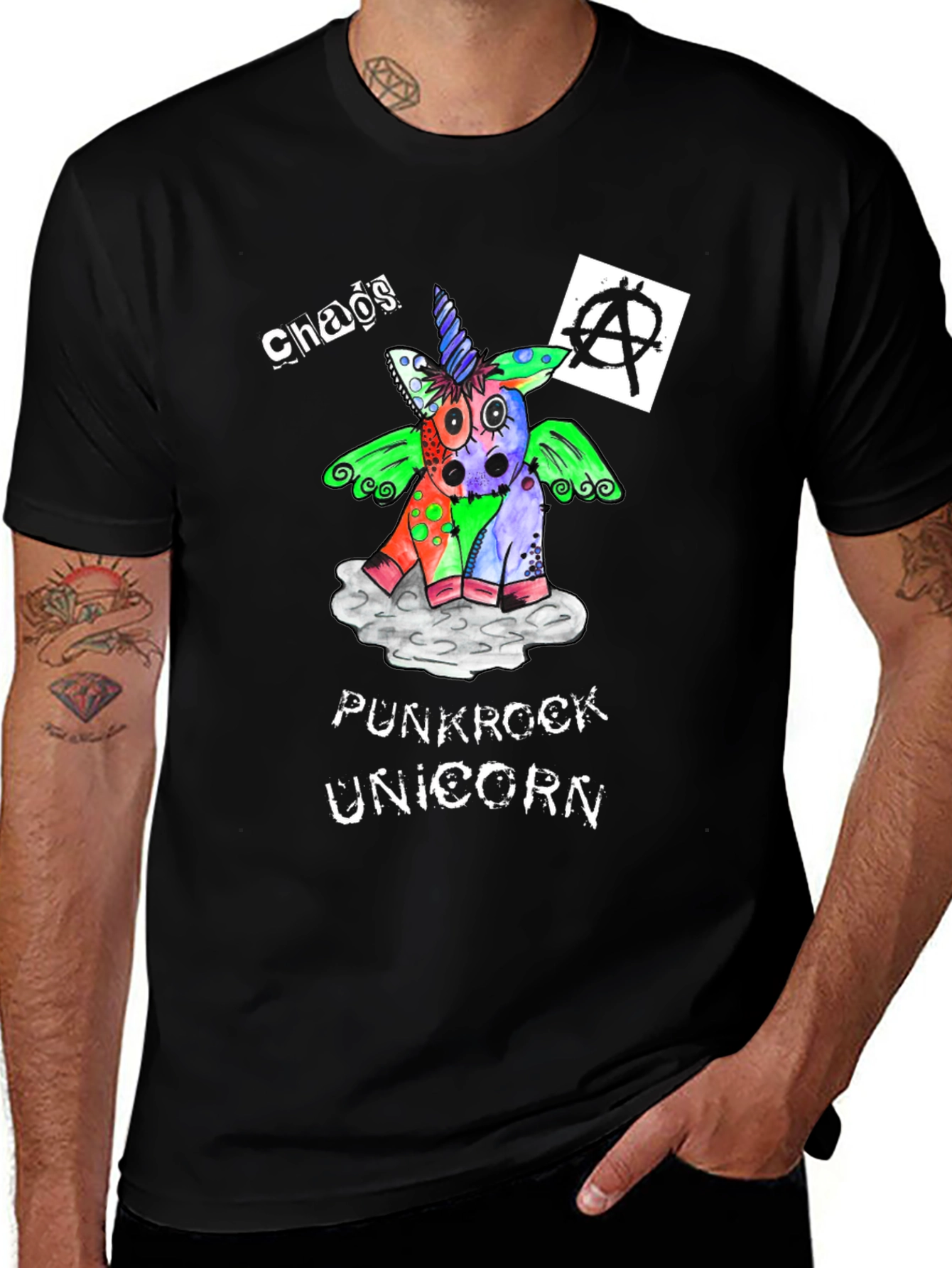 Chaos Punkrock Unicorn Graphic Tee