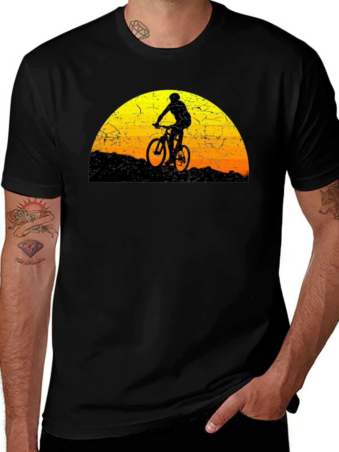 Variant 24 of Mountain Biker Sunset Graphic Tee