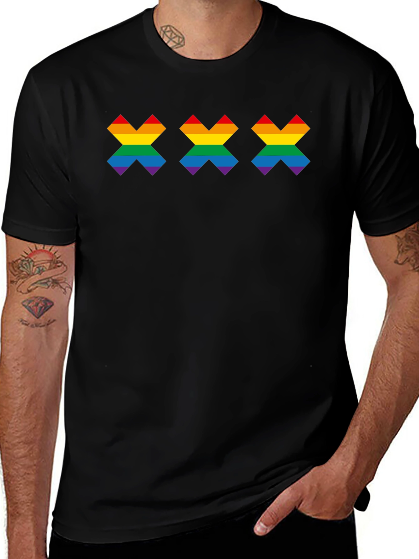 Variant 20 of Rainbow XXX T-Shirt - Pride Design