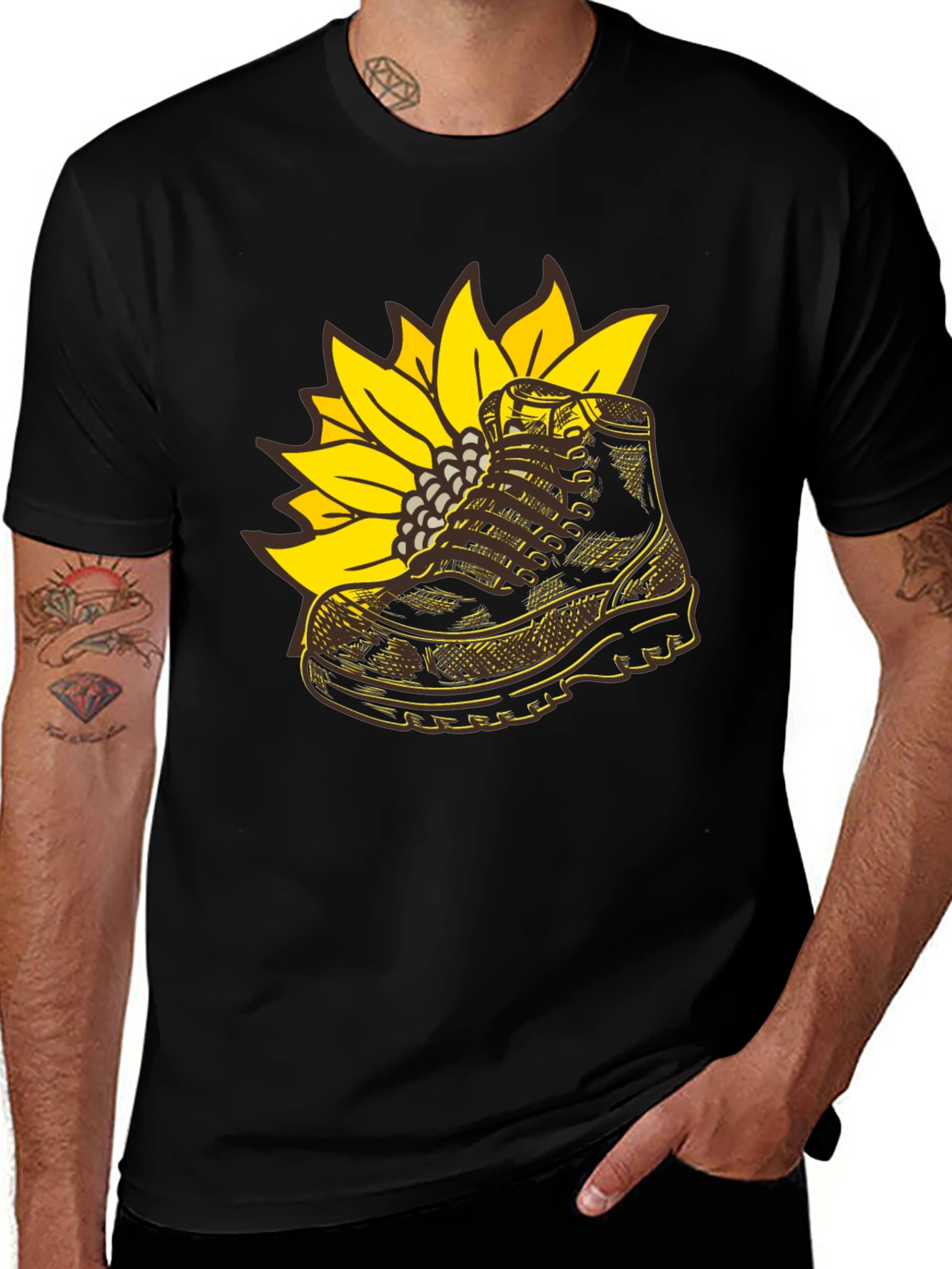 Boot & Sunflower Graphic Tee