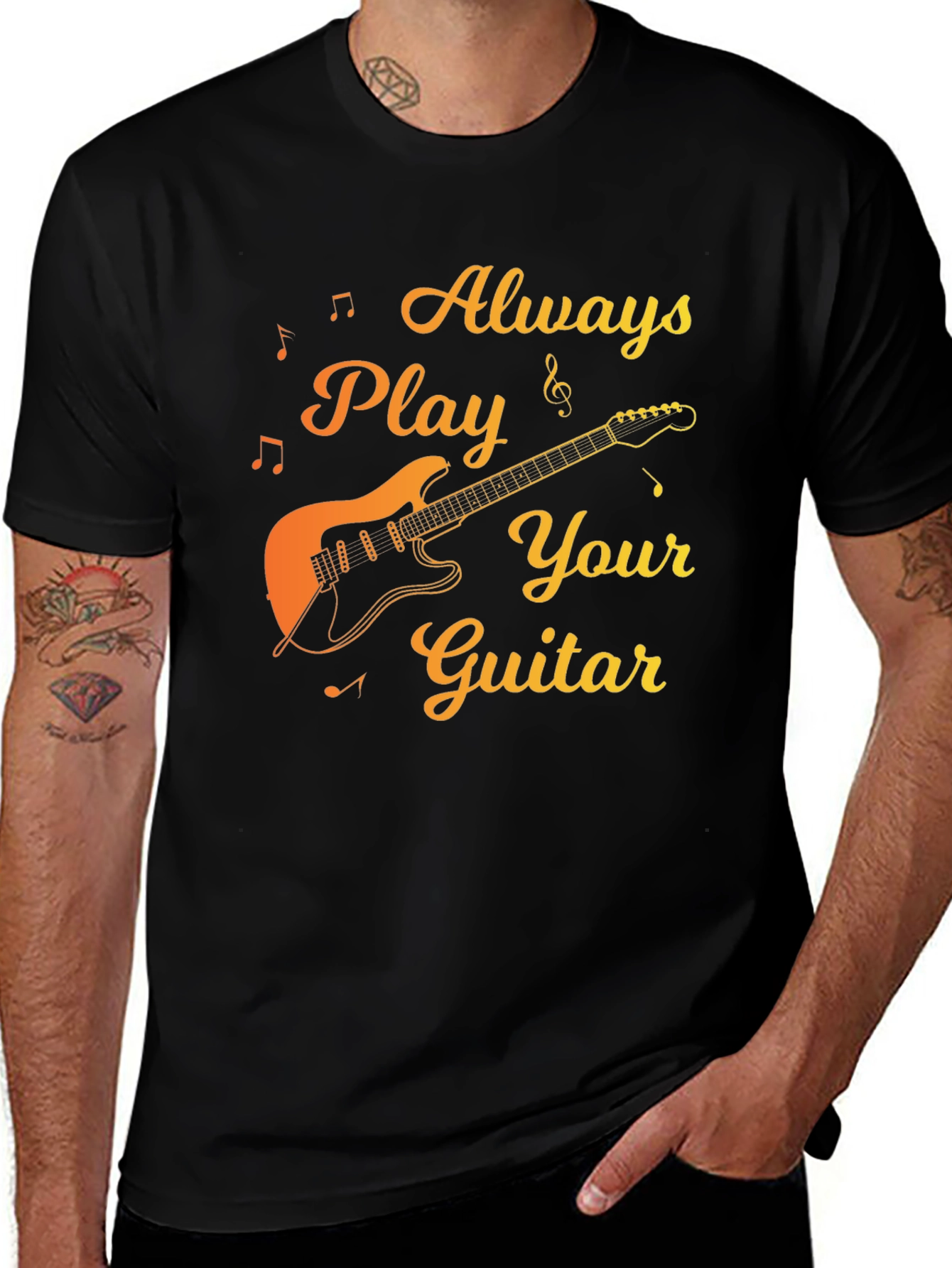 Variant 15 of Always Play Your Guitar T-Shirt