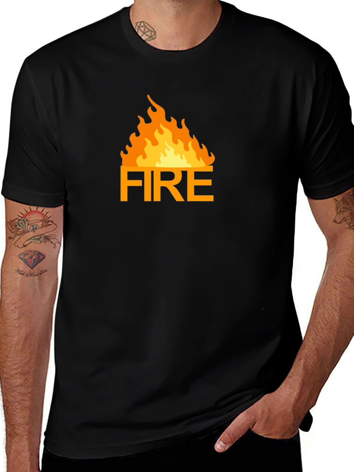 Variant 21 of Fire Graphic T-Shirt - Bold Statement Tee