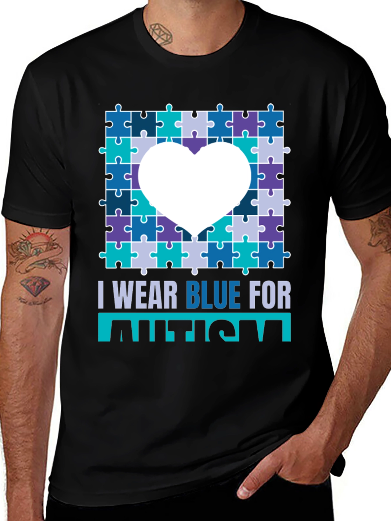 Autism Awareness Puzzle Heart T-Shirt