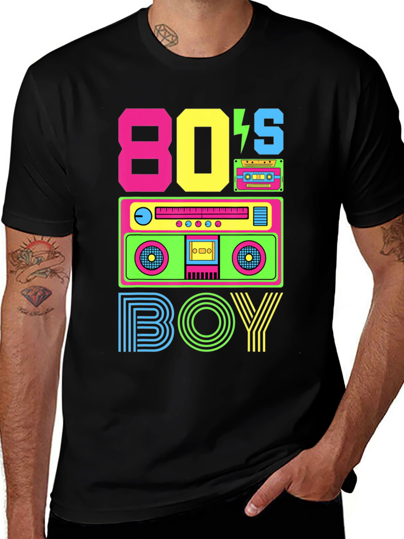 Variant 13 of Retro 80's Boy T-Shirt - Vintage Boombox Design