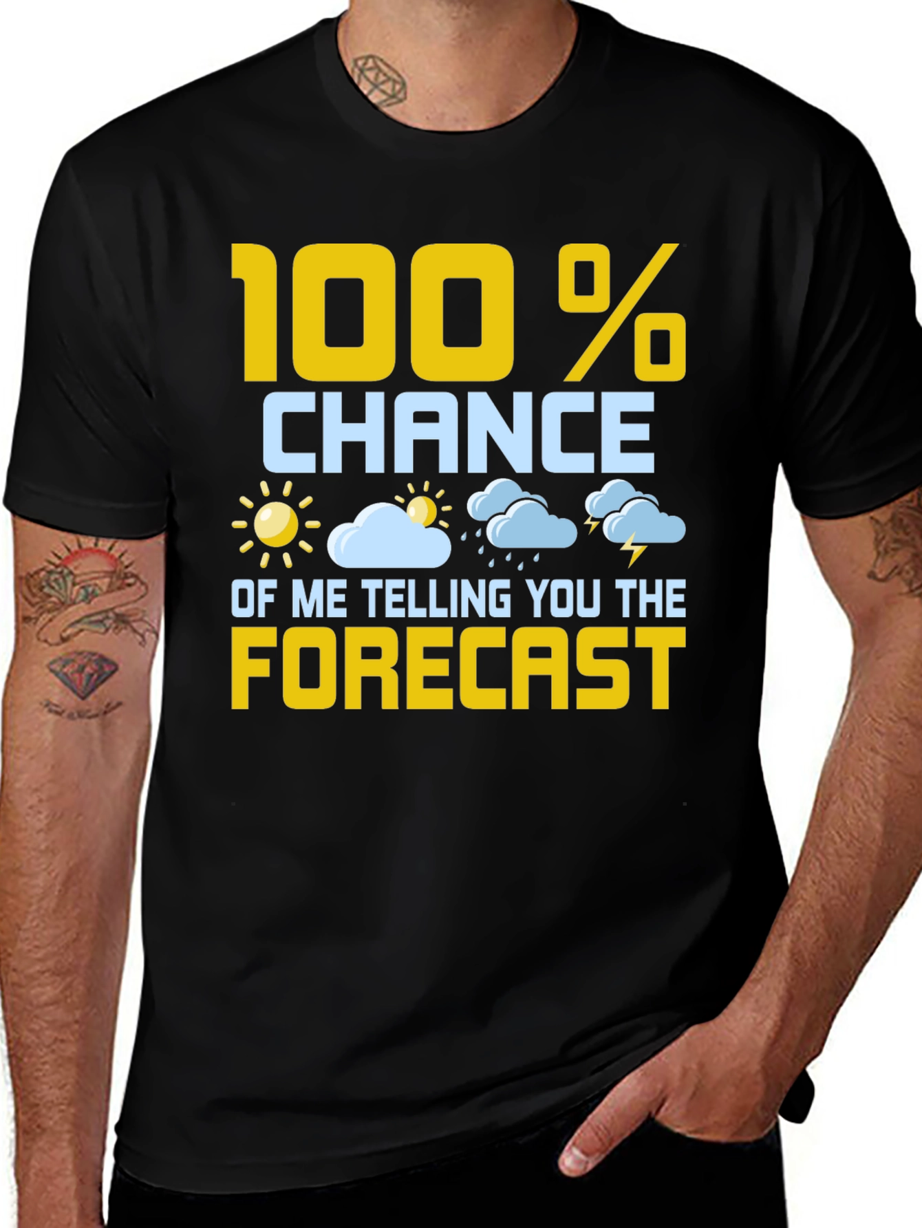 Variant 18 of Funny Weather Forecast T-Shirt