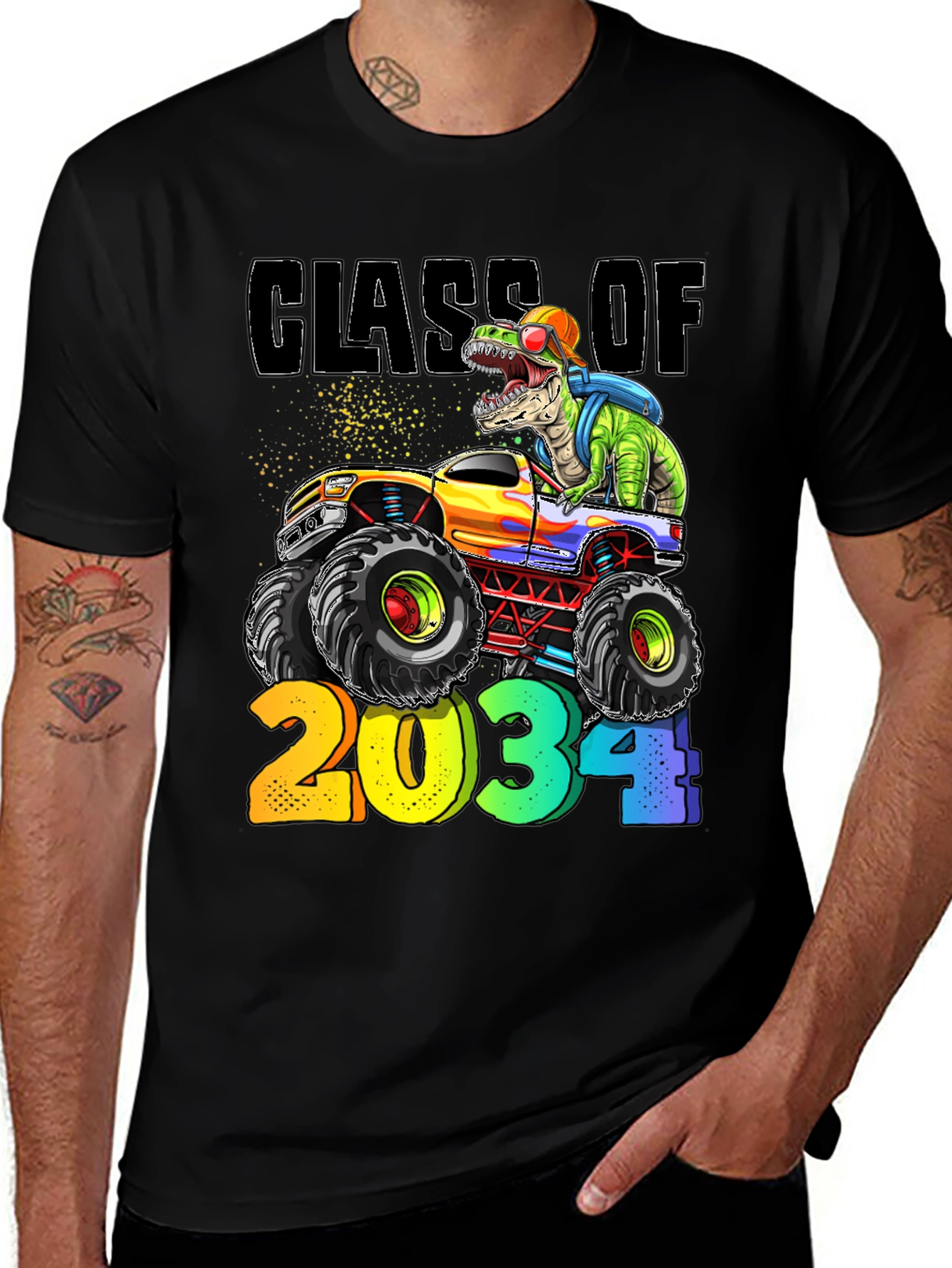 Class of 2034 Dinosaur Monster Truck T-Shirt