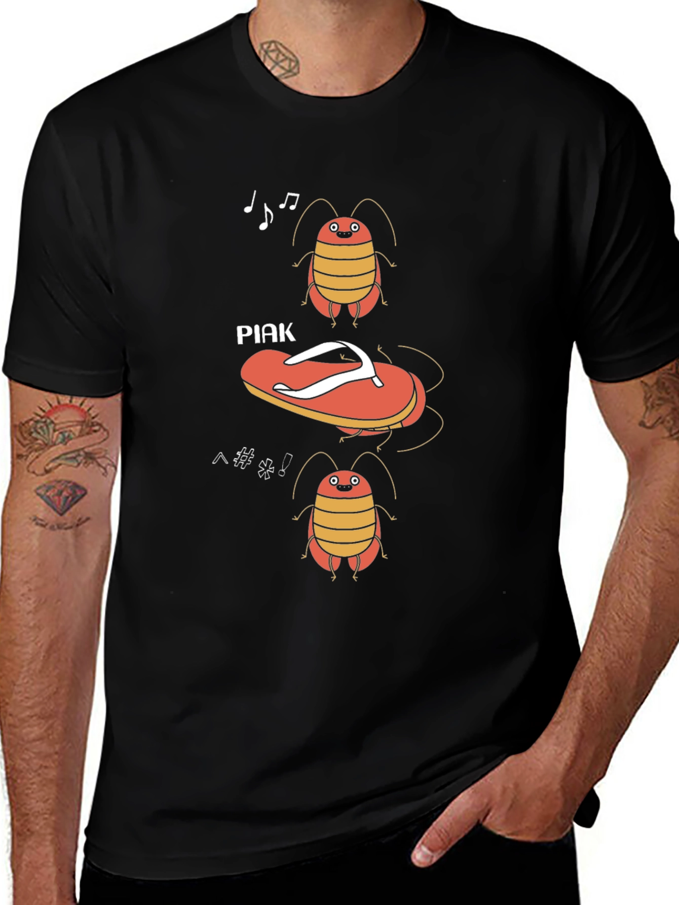 Variant 14 of Funny Cockroach T-Shirt - 'PIAK' Sound